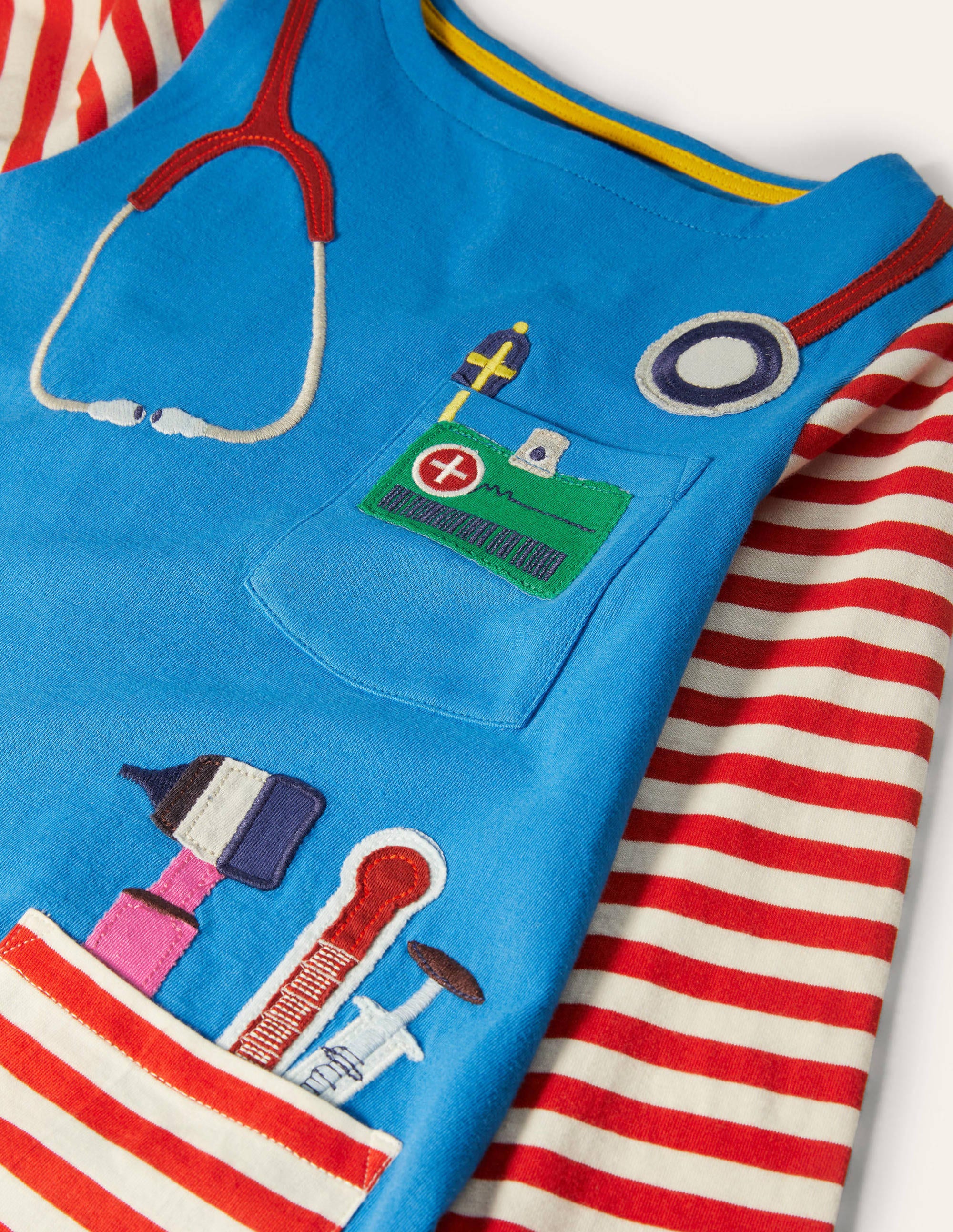 Appliqué Pocket Tunic-Moroccan Blue Doctor - Image 3
