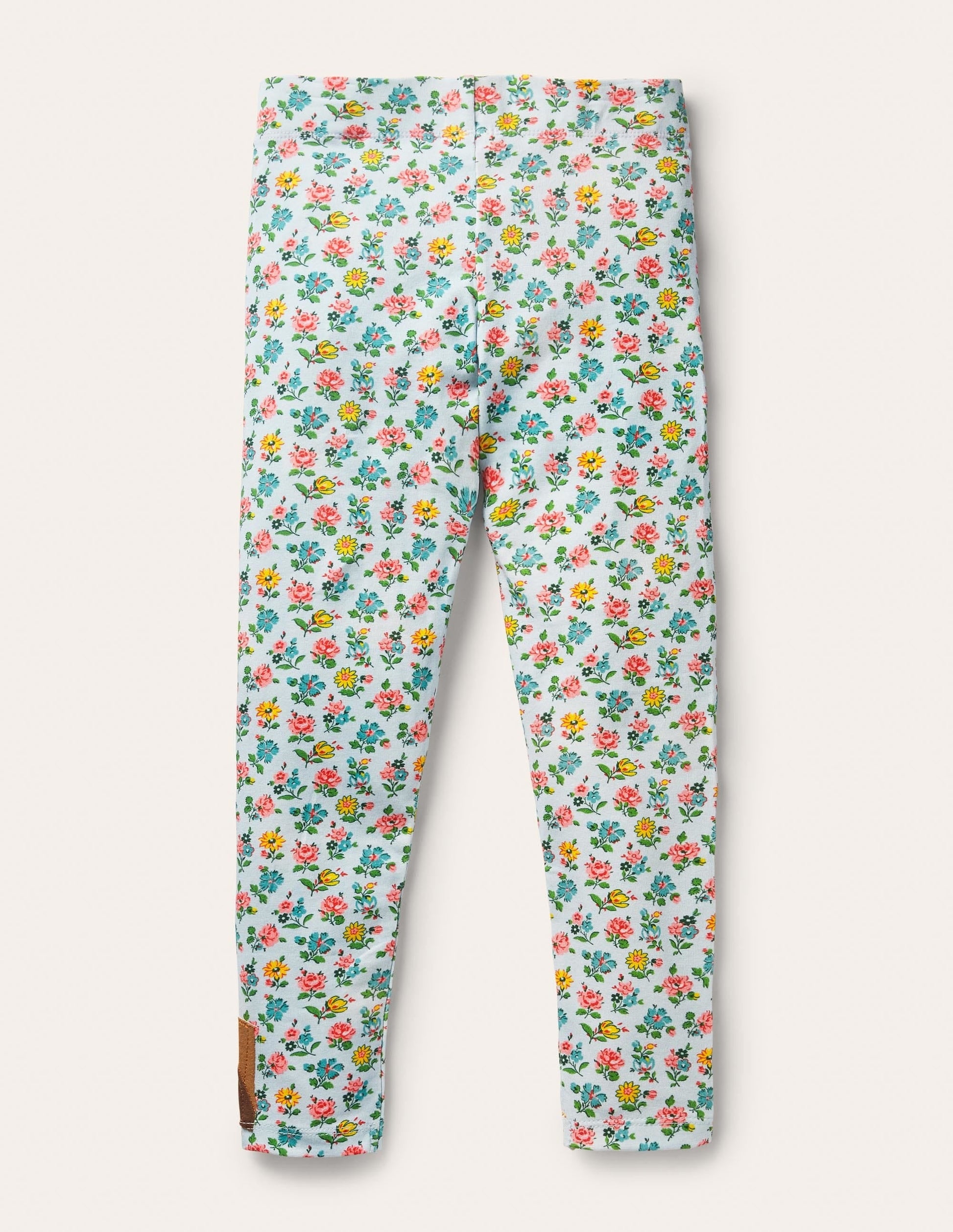 Fun Appliqué Leggings-Provence Blue Floral Guineas-2