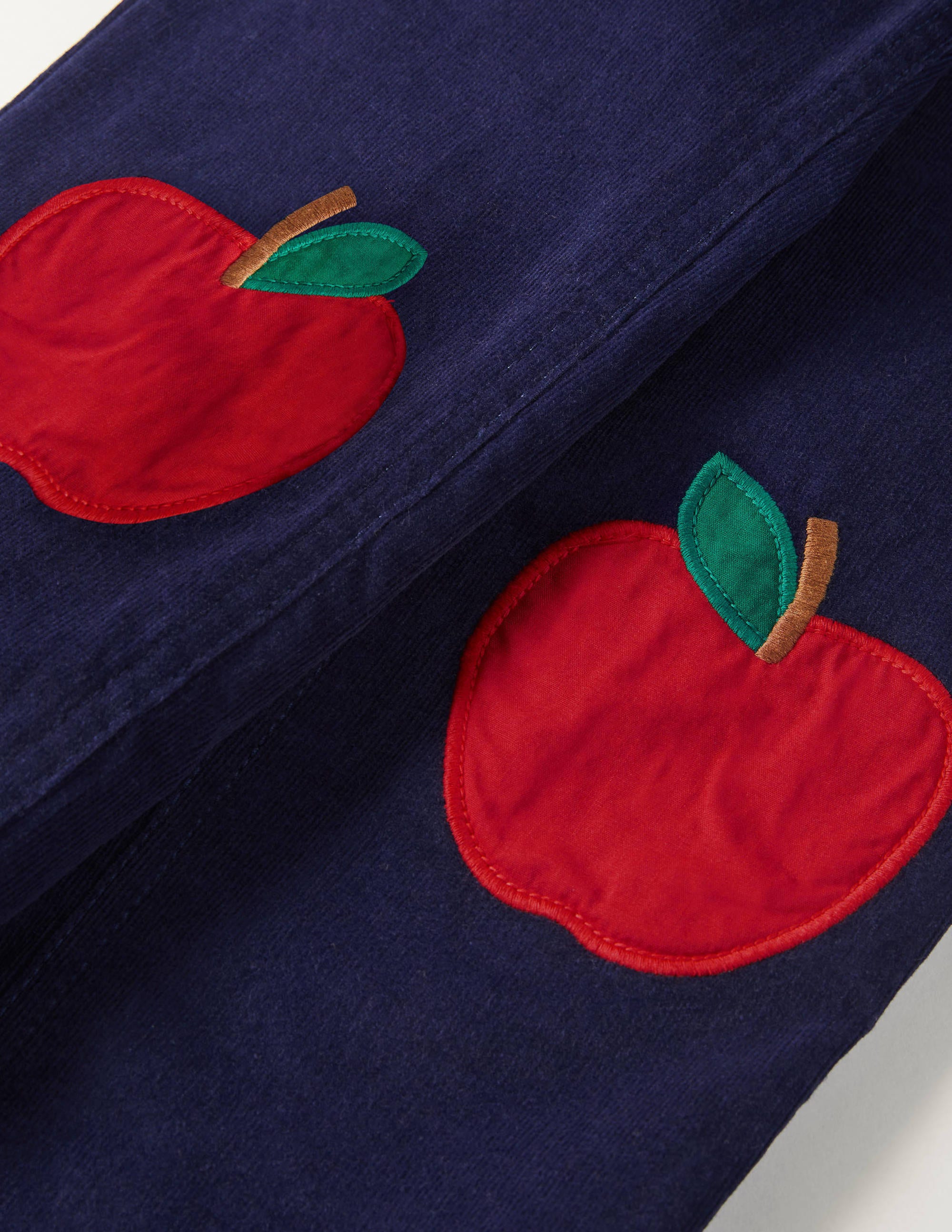 Cord Patch Trousers-Starboard Blue Apples - Image 3