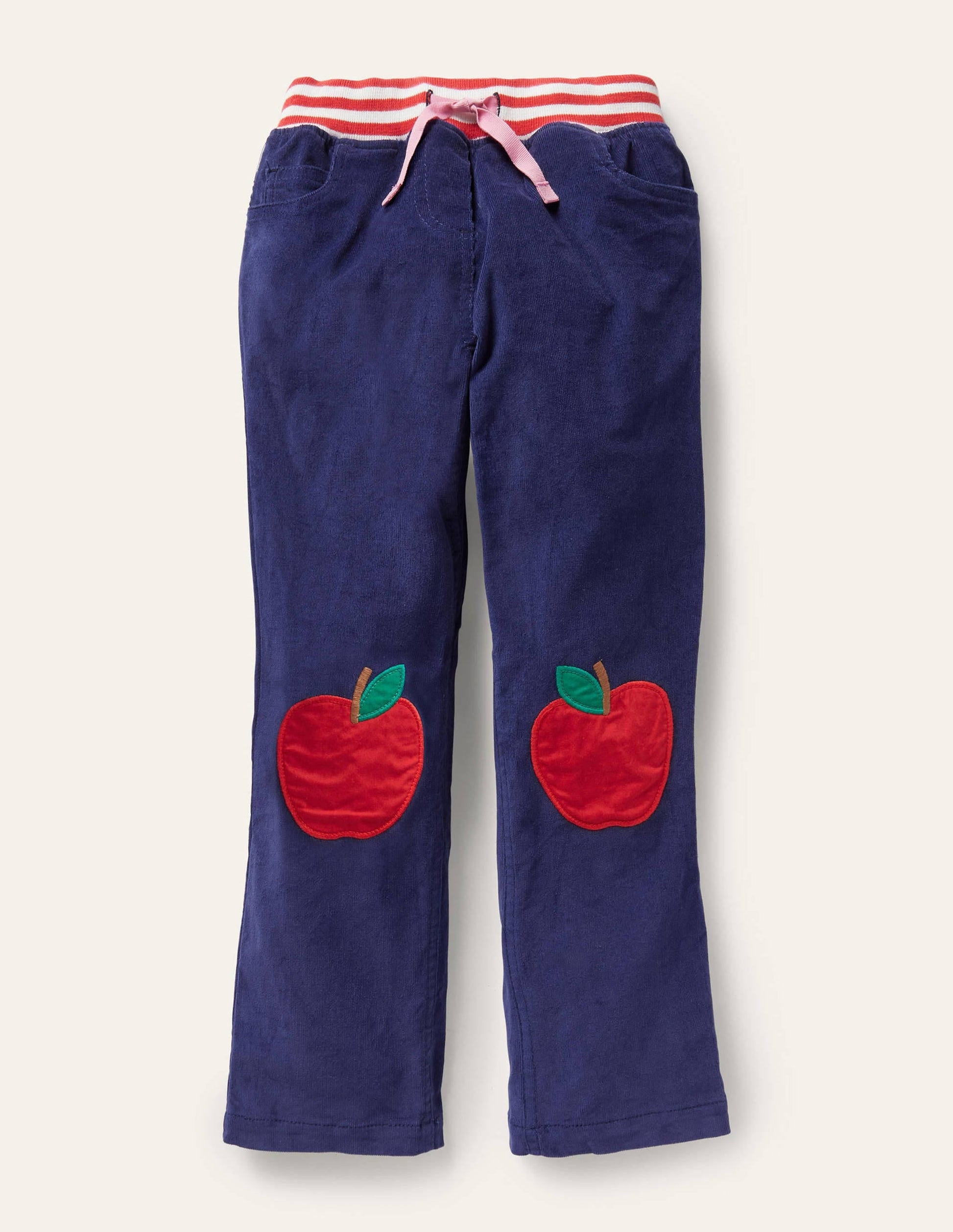Cord Patch Trousers-Starboard Blue Apples-1
