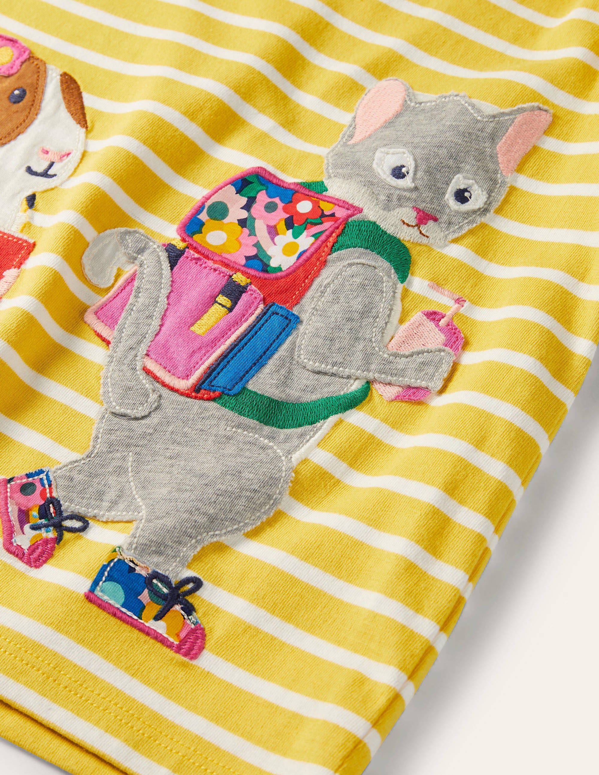 Front & Back T-shirt-Yellow/ Ivory Animals - Image 3
