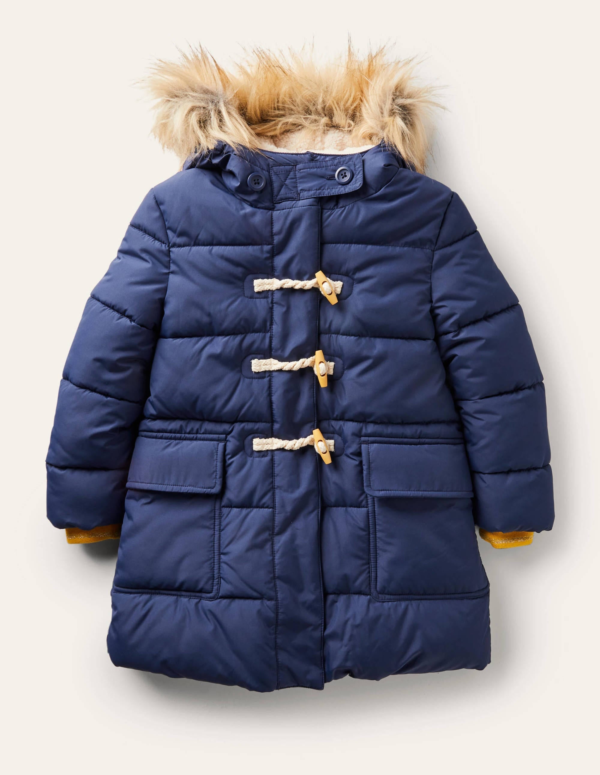 Longline Padded Jacket-College Navy - Image 1