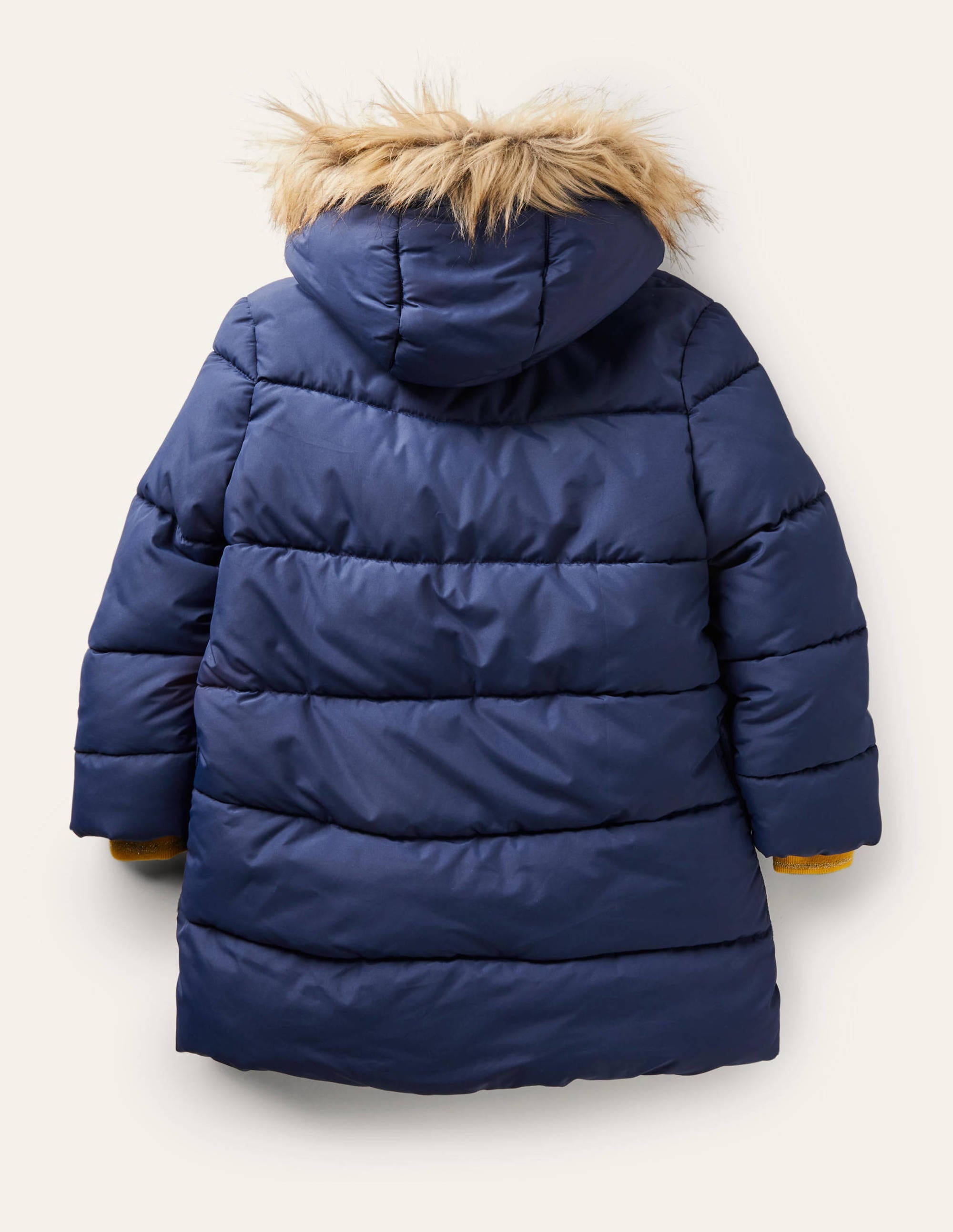 Longline Padded Jacket-College Navy - Image 2