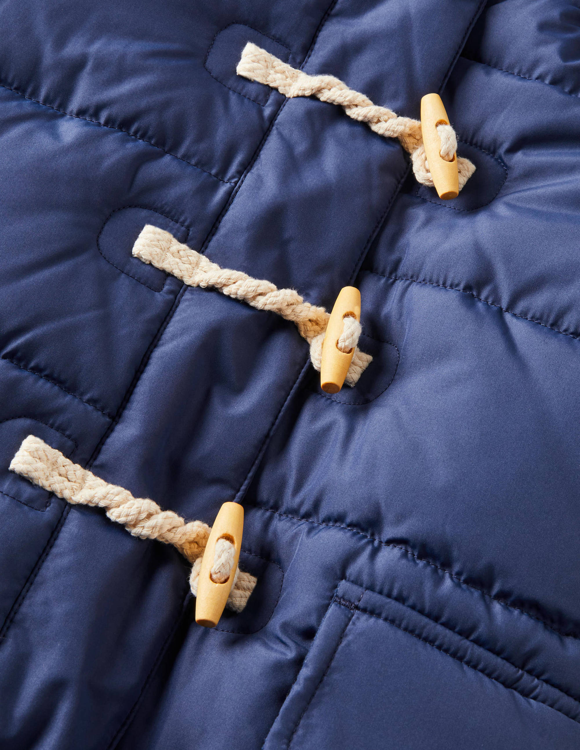 Longline Padded Jacket-College Navy - Image 3