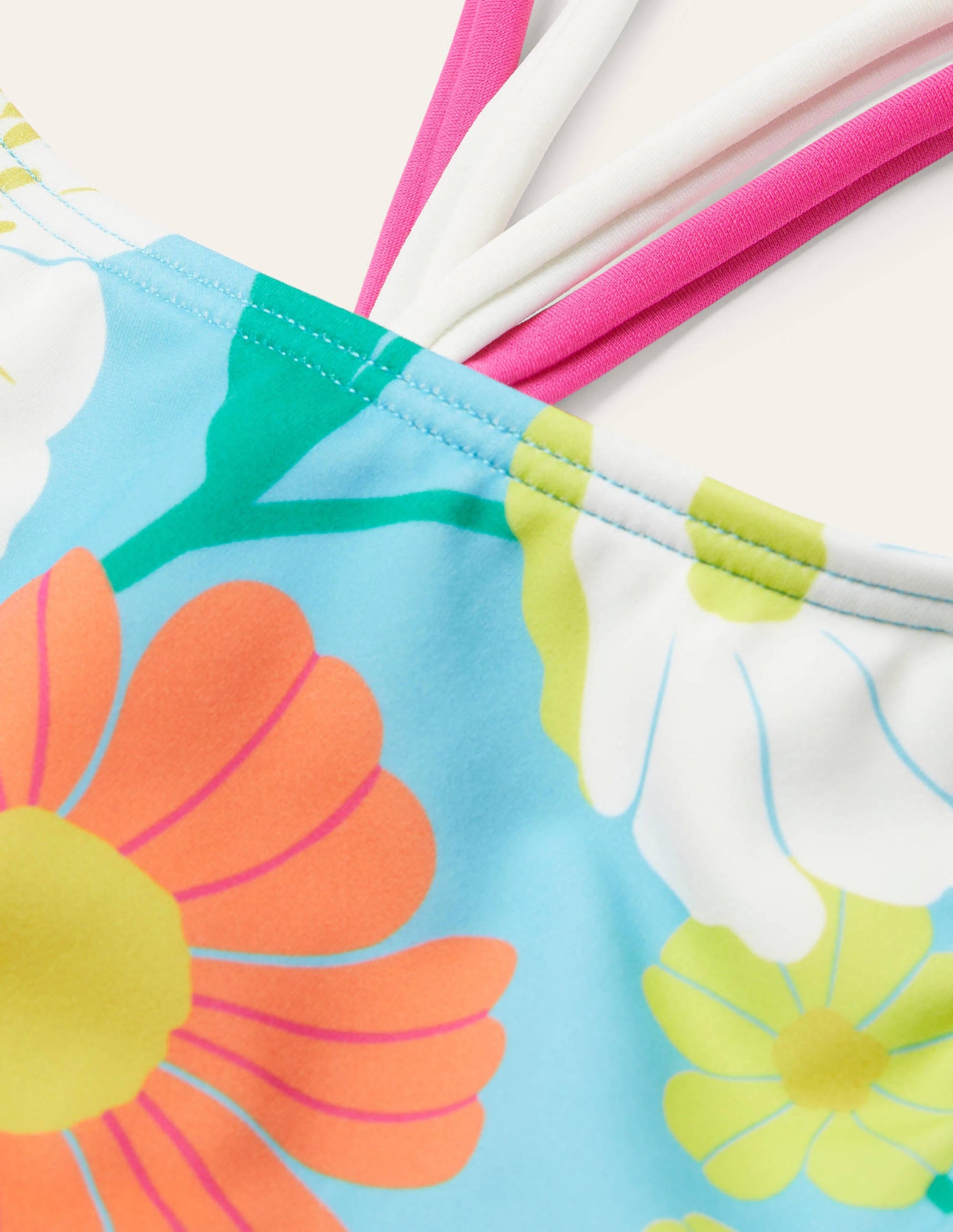 Patterned Tankini Top-Aqua Fabulous Floral-3