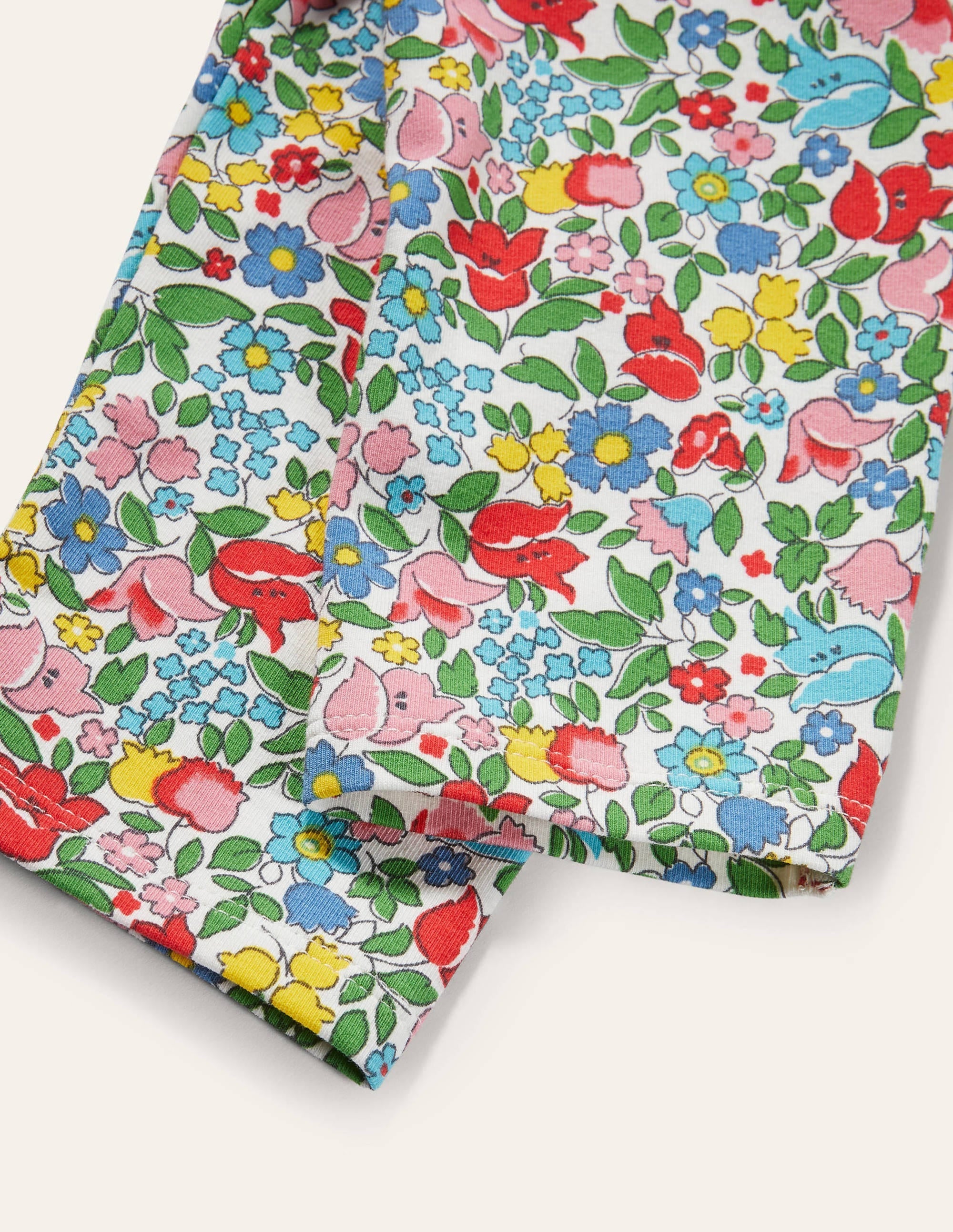 Fun Cropped Leggings-Multi Vintage Ditsy Floral - Image 3