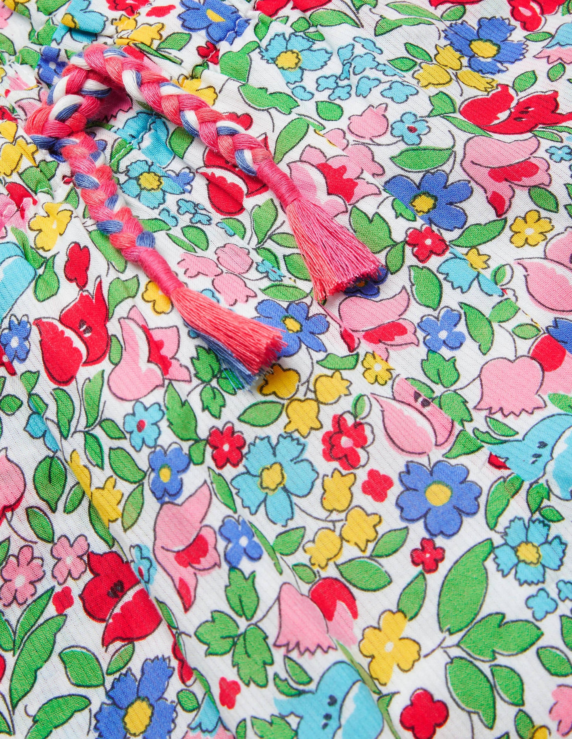 Printed Woven culottes-Multi Vintage Ditsy Floral-3