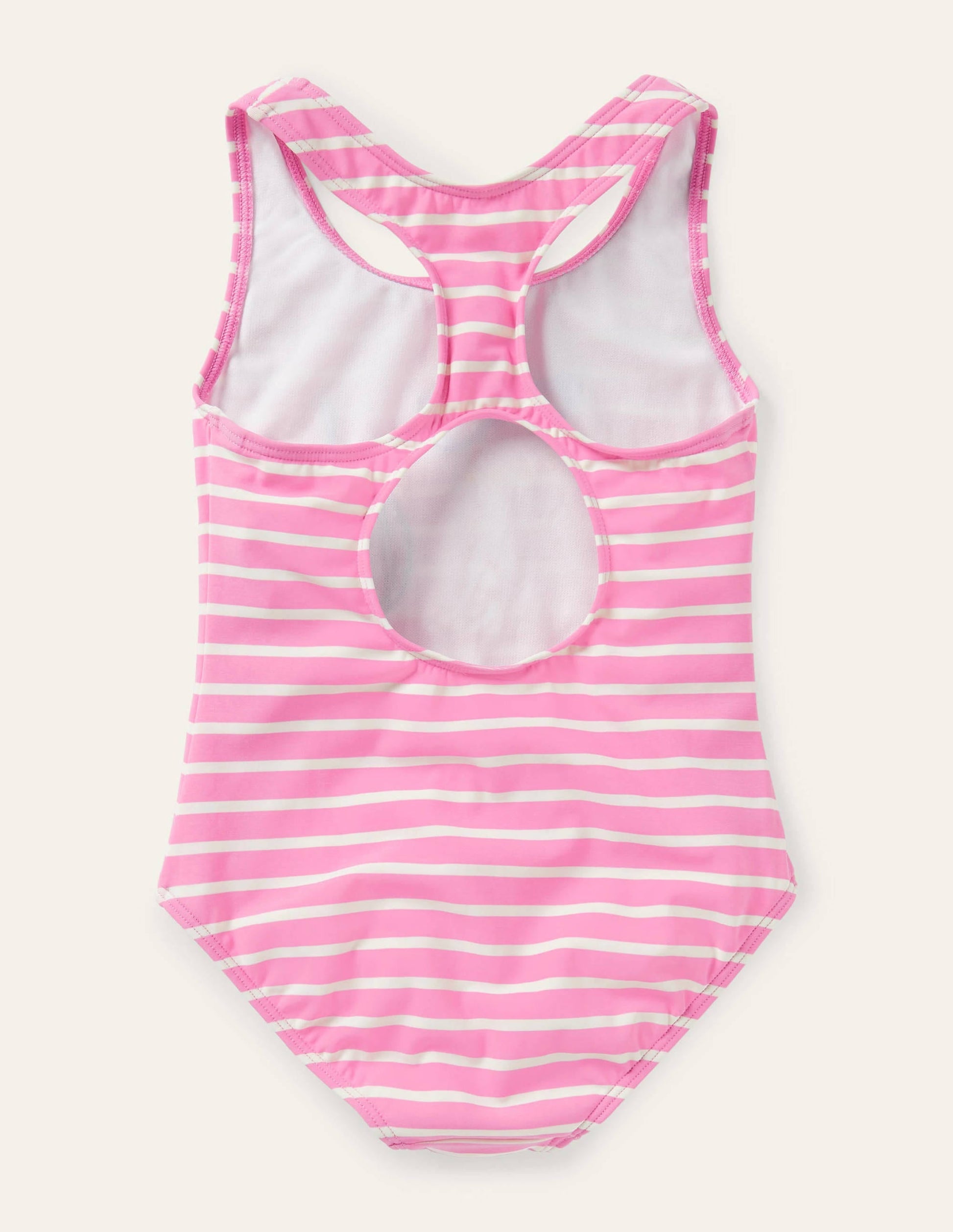 Racerback Logo Swimsuit-Plum Blossom Pink/ Ivory Cat-2