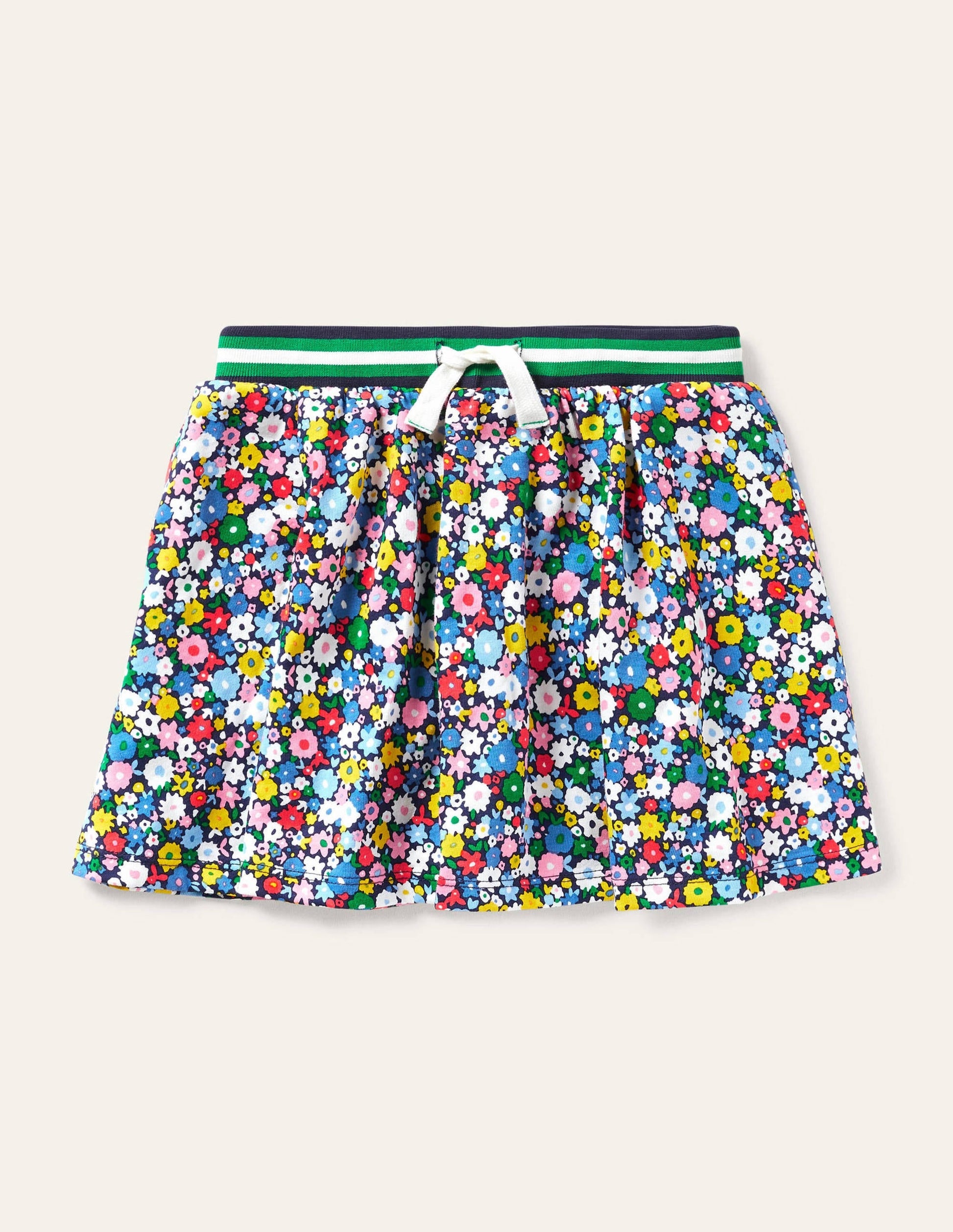 Jersey Skort-Elizabethan Blue Flowerpatch-1