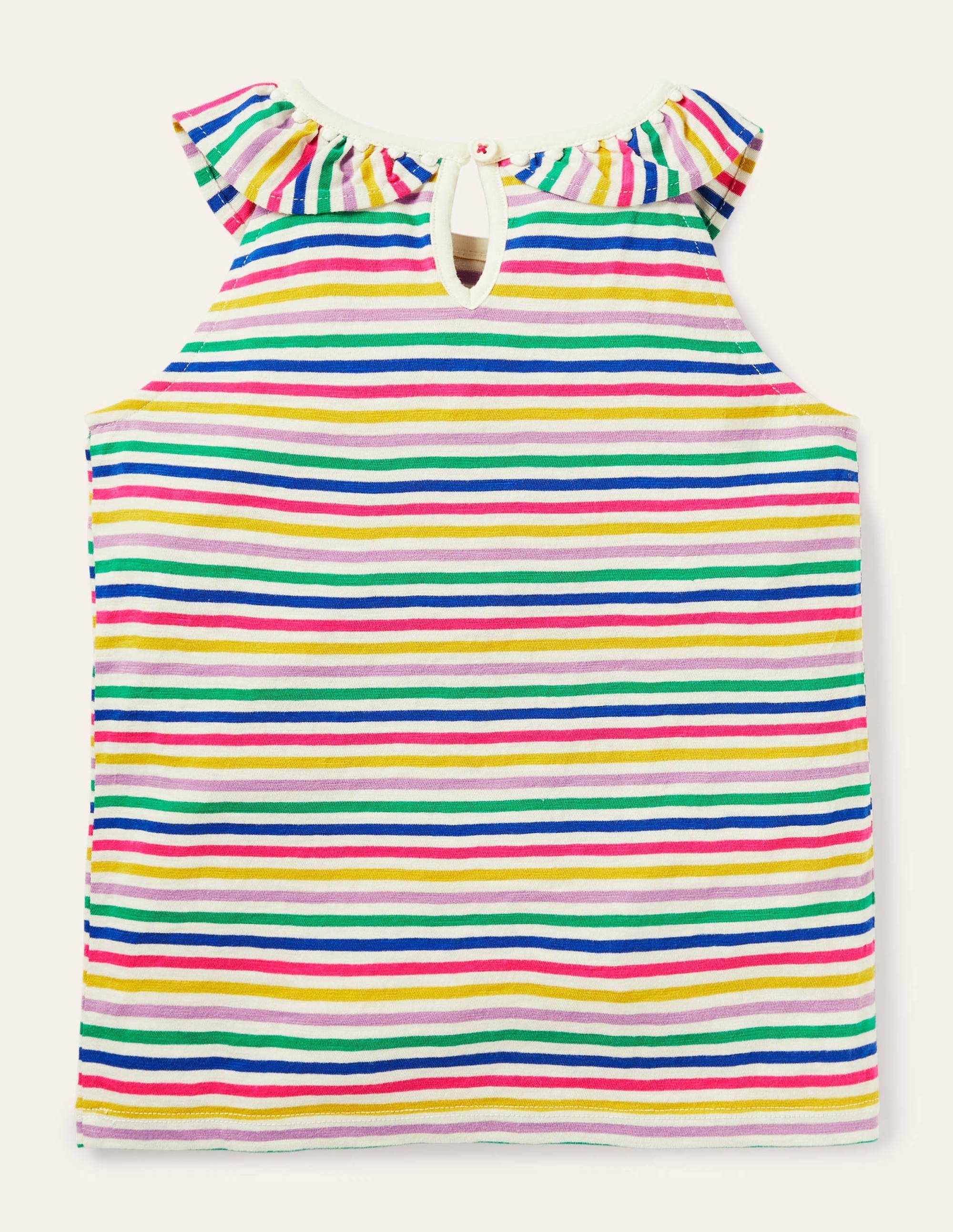 Charlie Pom Jersey Vest-Multi Stripe - Image 2