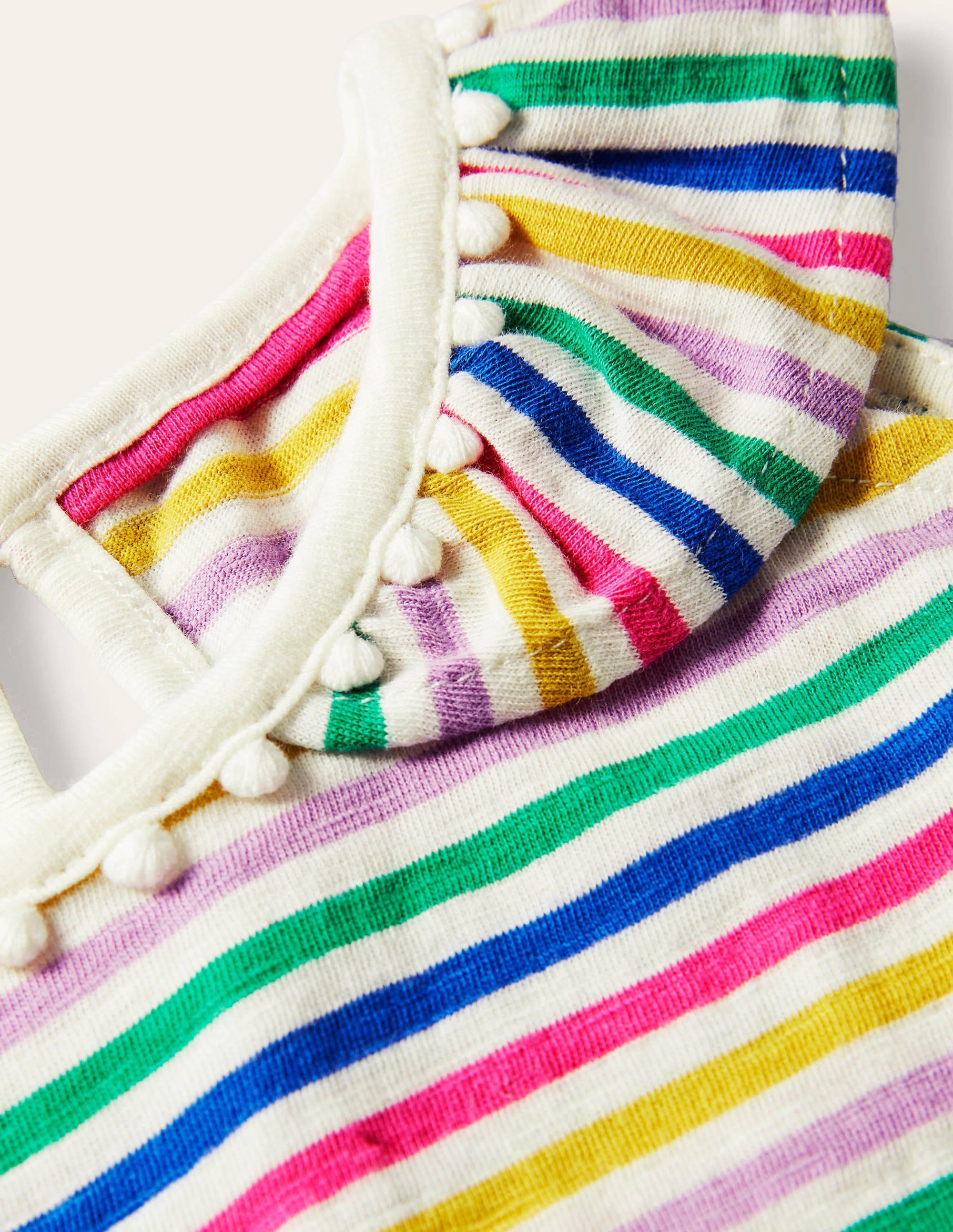 Charlie Pom Jersey Vest-Multi Stripe - Image 3