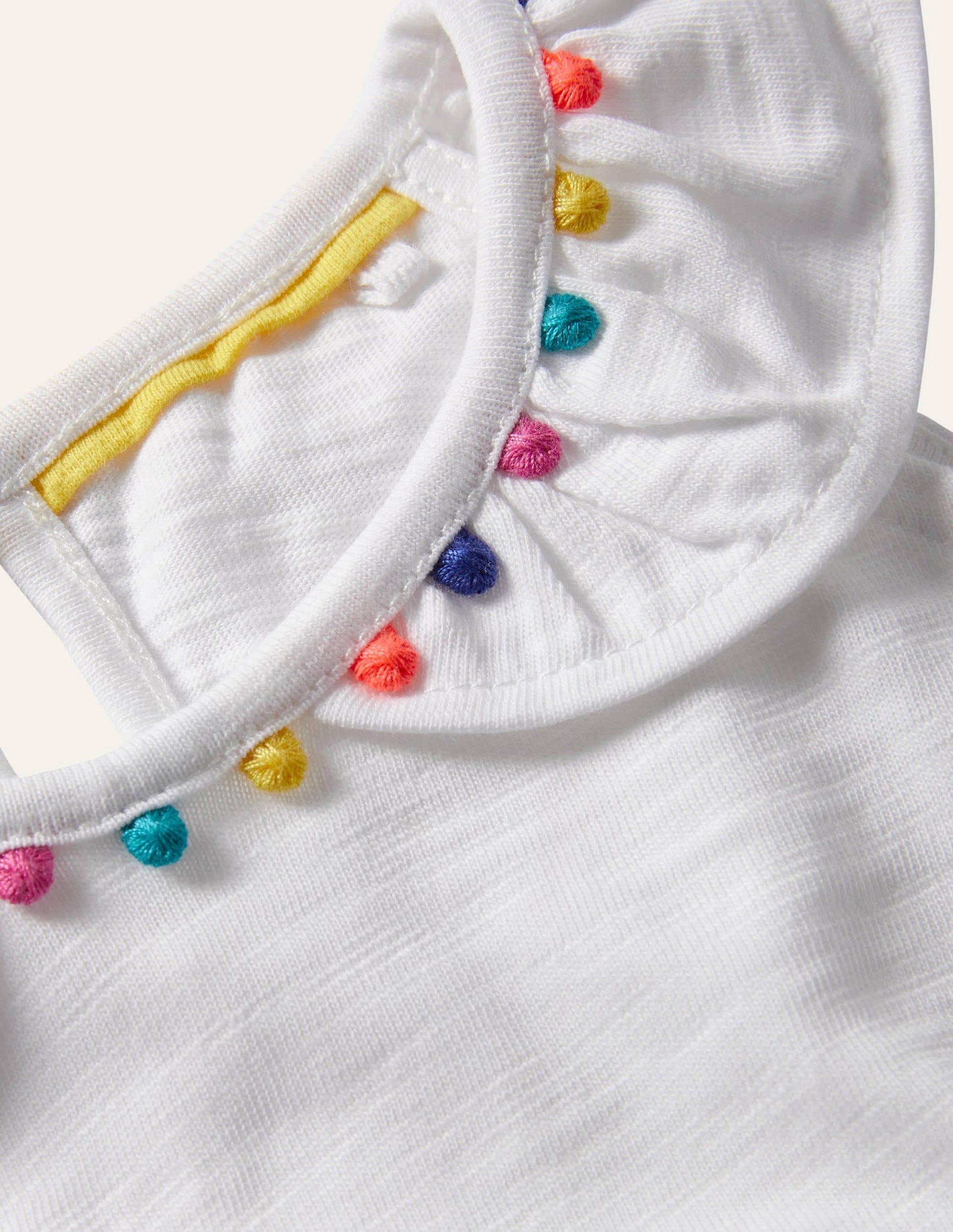 Charlie Pom Jersey Vest-White-3