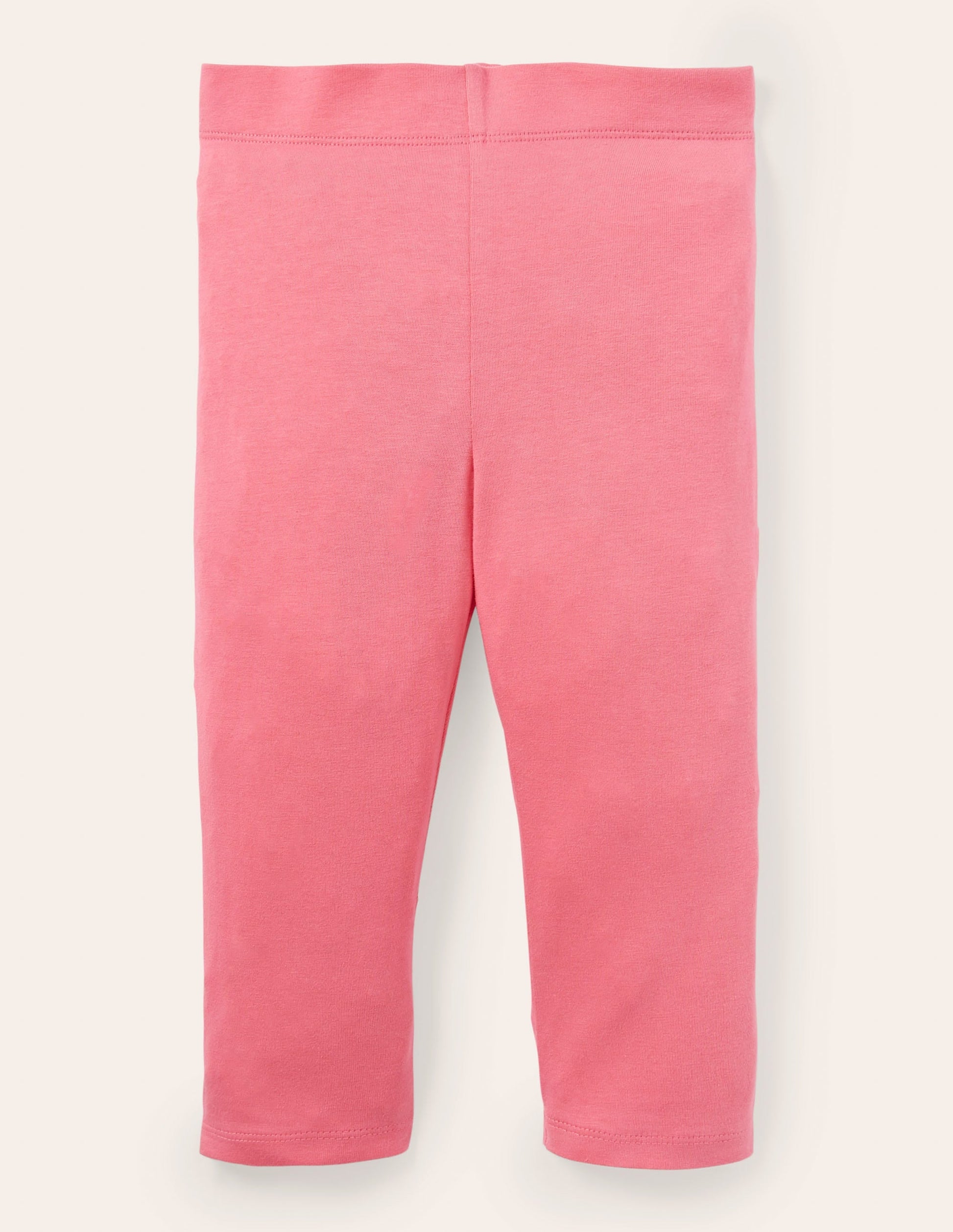 Plain Cropped Leggings-Bright Camelia Pink-1