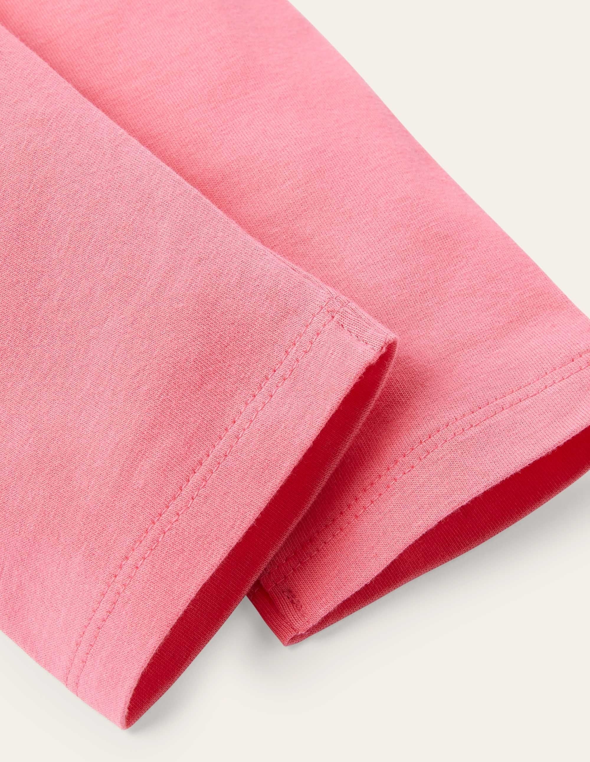 Plain Cropped Leggings-Bright Camelia Pink - Image 3