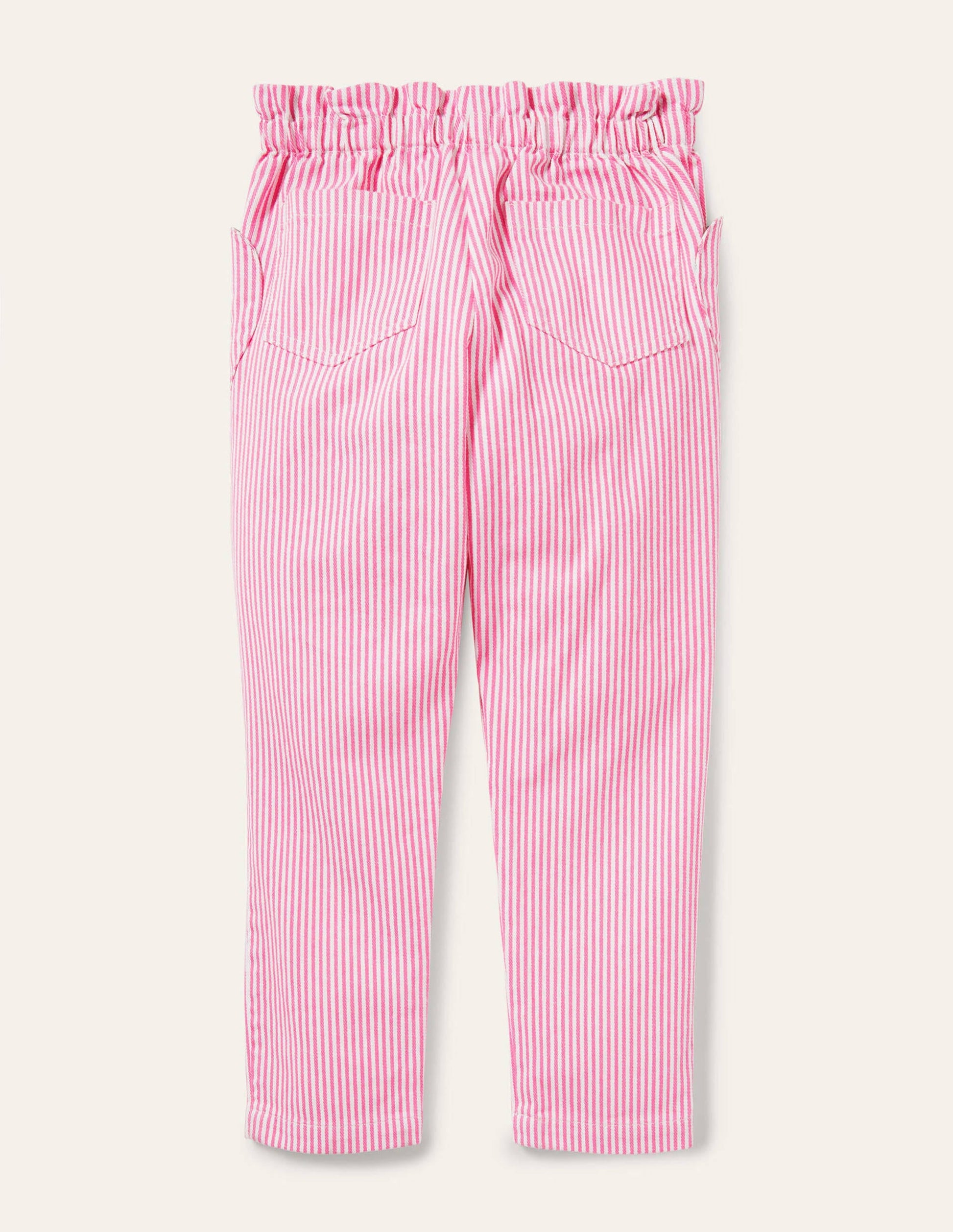 Pull-on Trousers-Festival Pink Ticking Stripe-2
