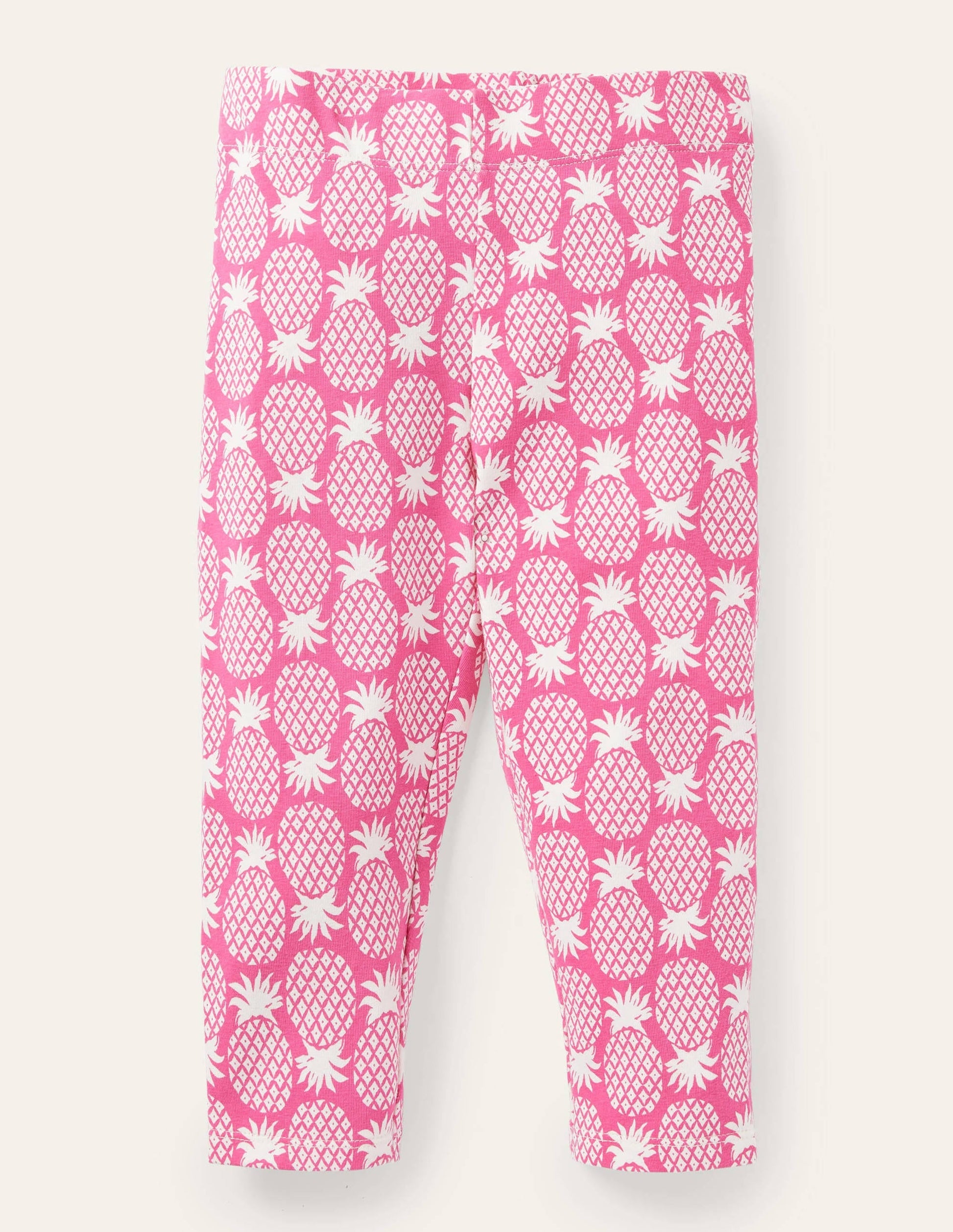 Fun Cropped Leggings-Party Pink Pineapple Geo-1