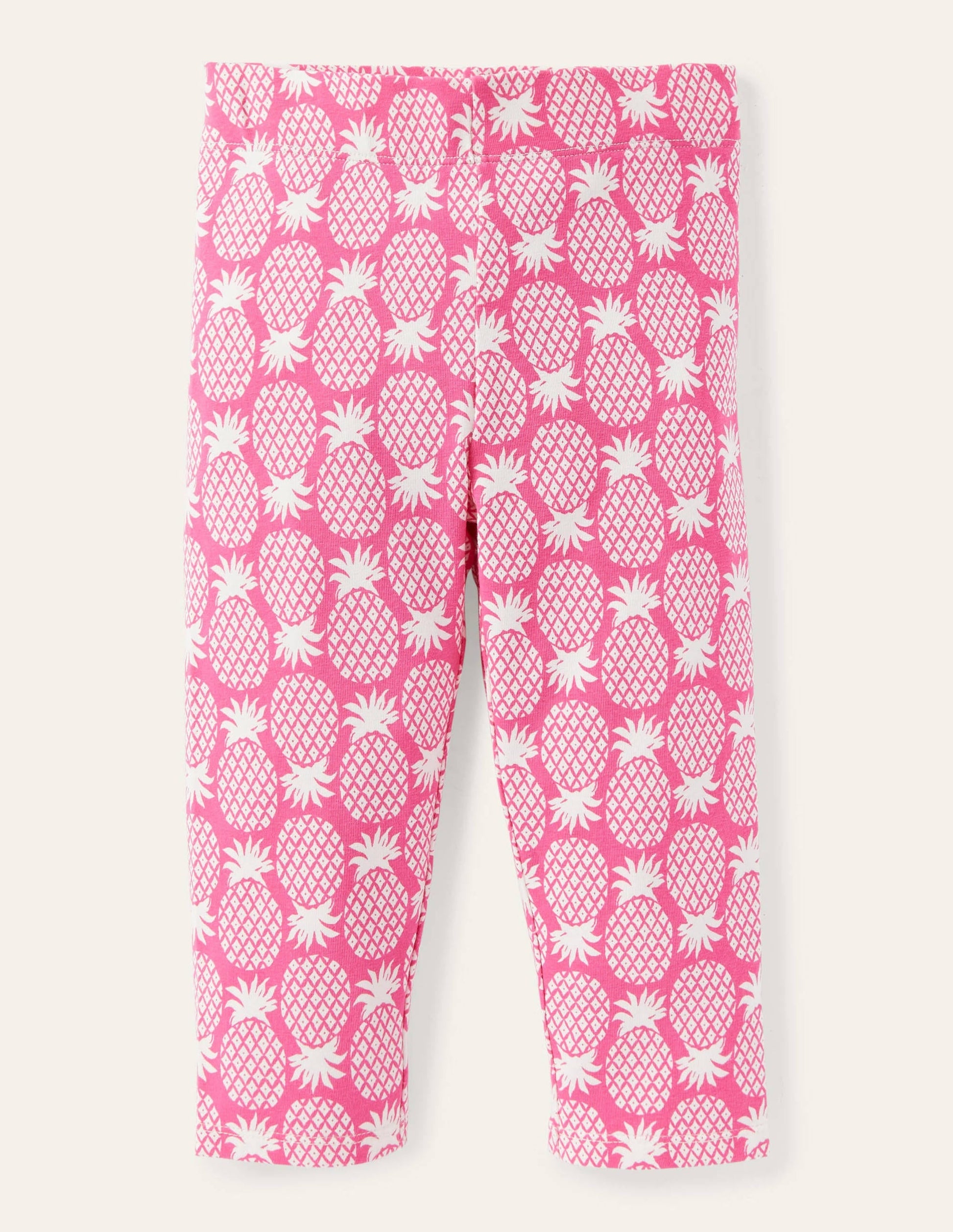 Fun Cropped Leggings-Party Pink Pineapple Geo-2