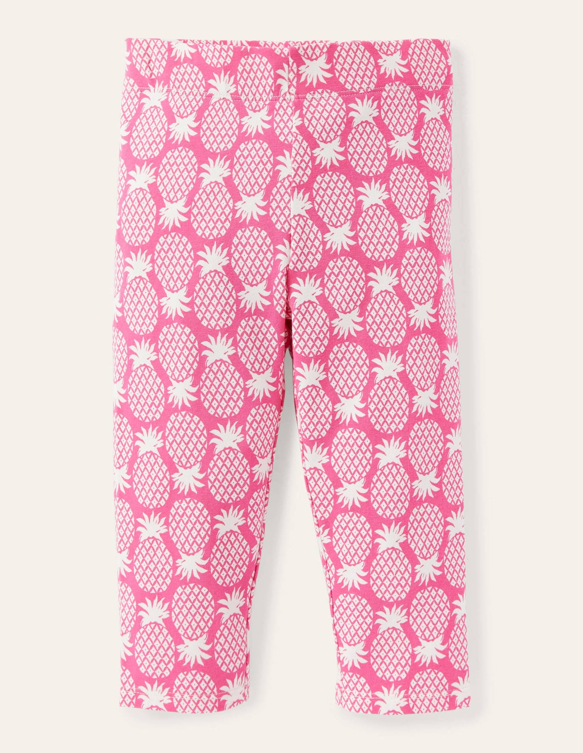 Fun Cropped Leggings-Party Pink Pineapple Geo - Image 2