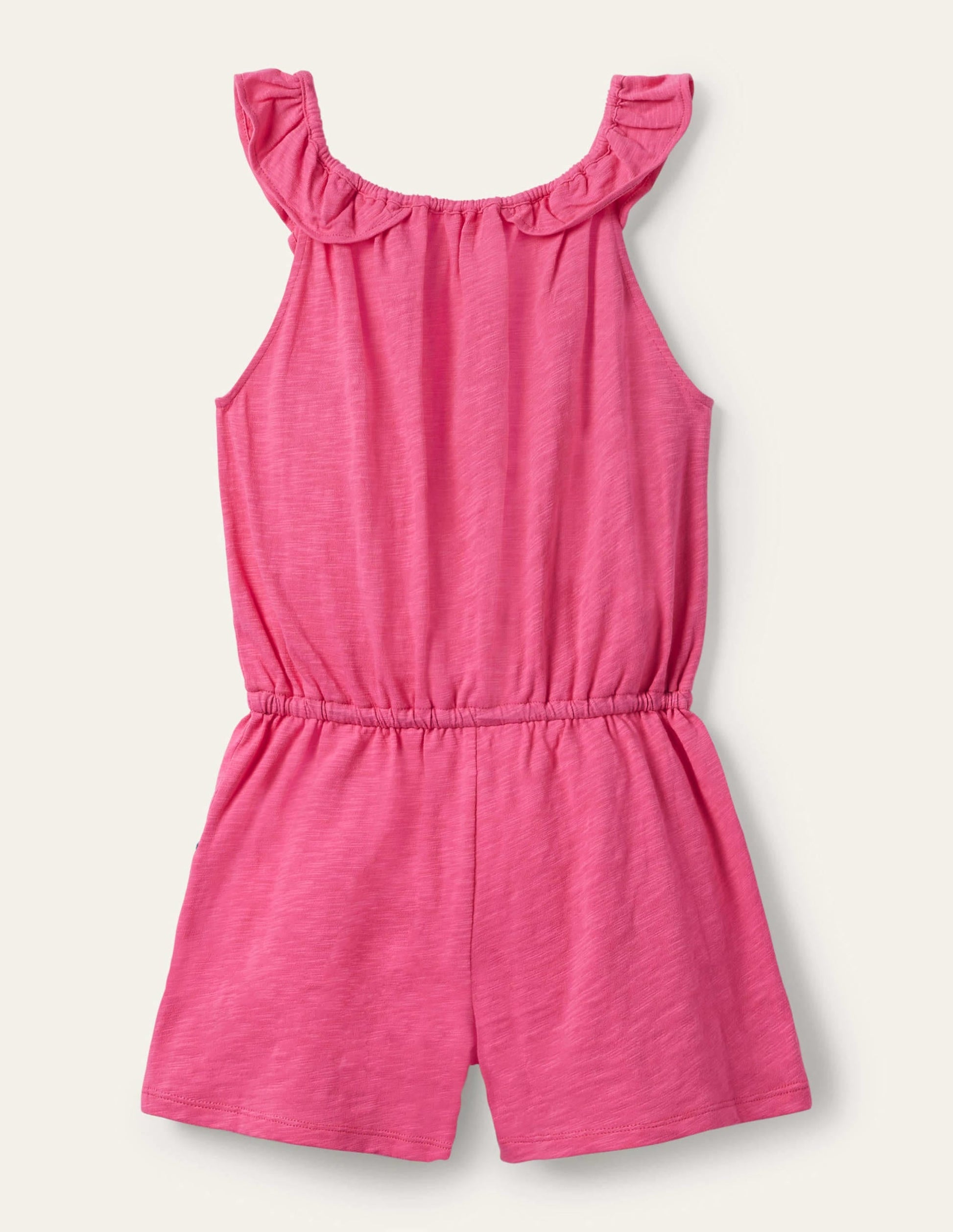 Charlie Pom Jersey Playsuit-Bright Camellia-2