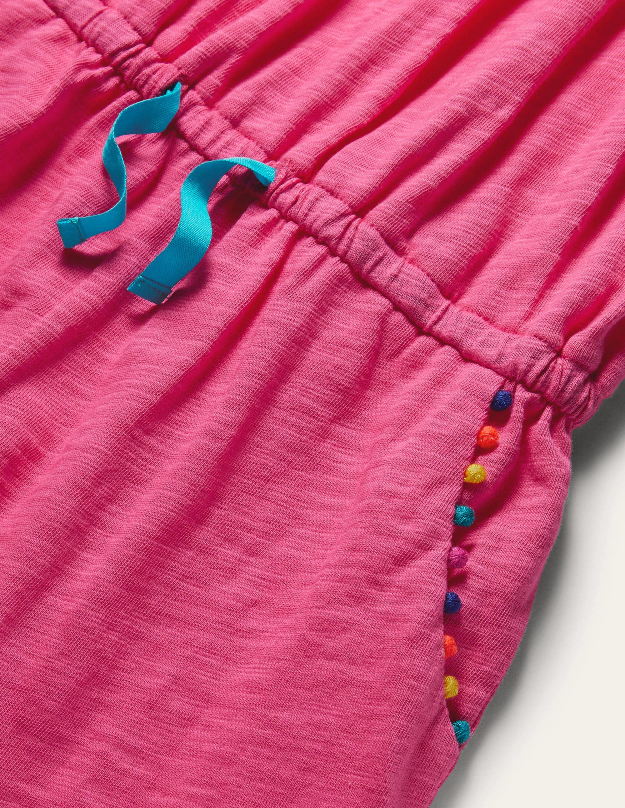 Charlie Pom Jersey Playsuit-Bright Camellia - Image 3