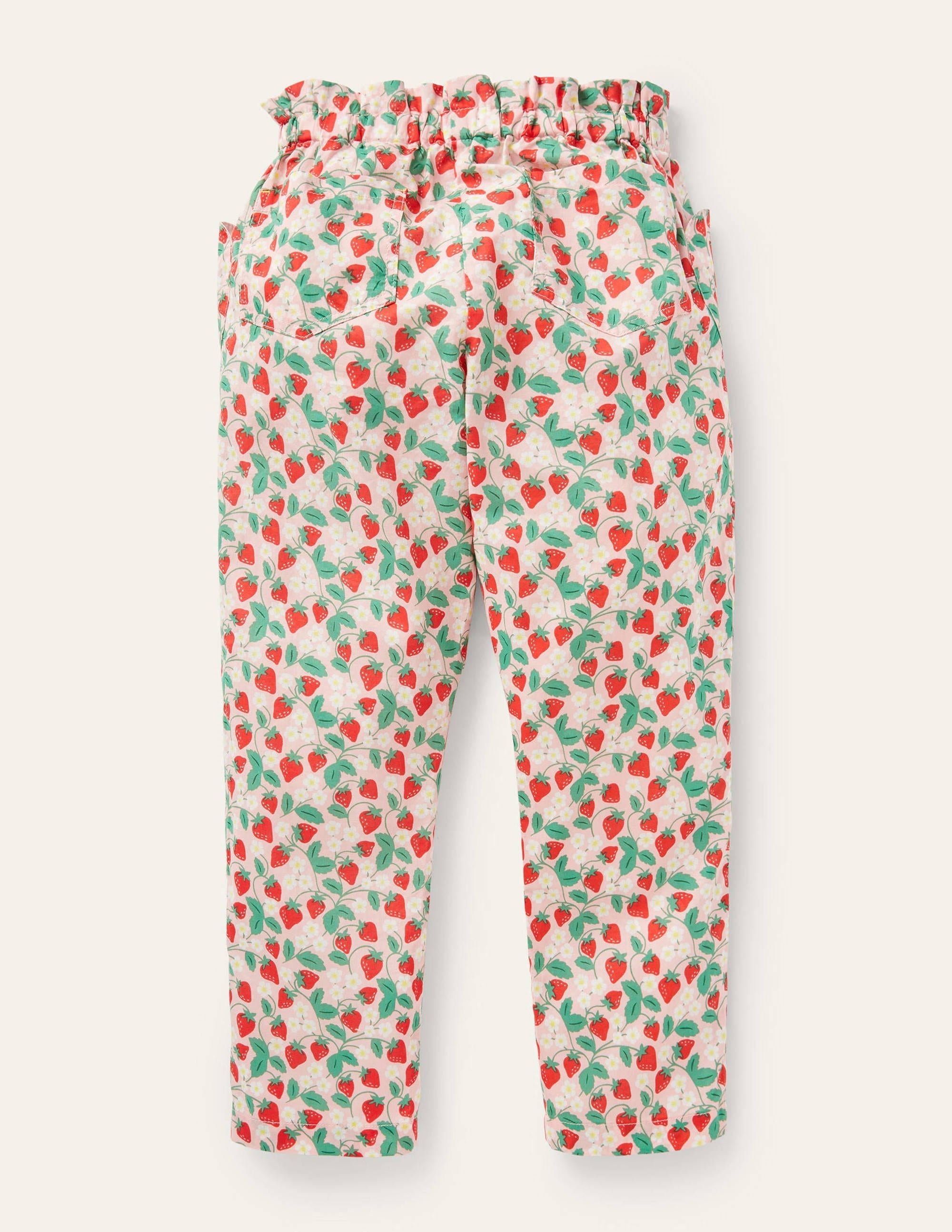 Lightweight Printed Trouser-Boto Pink Strawberry Ditsy - Image 2