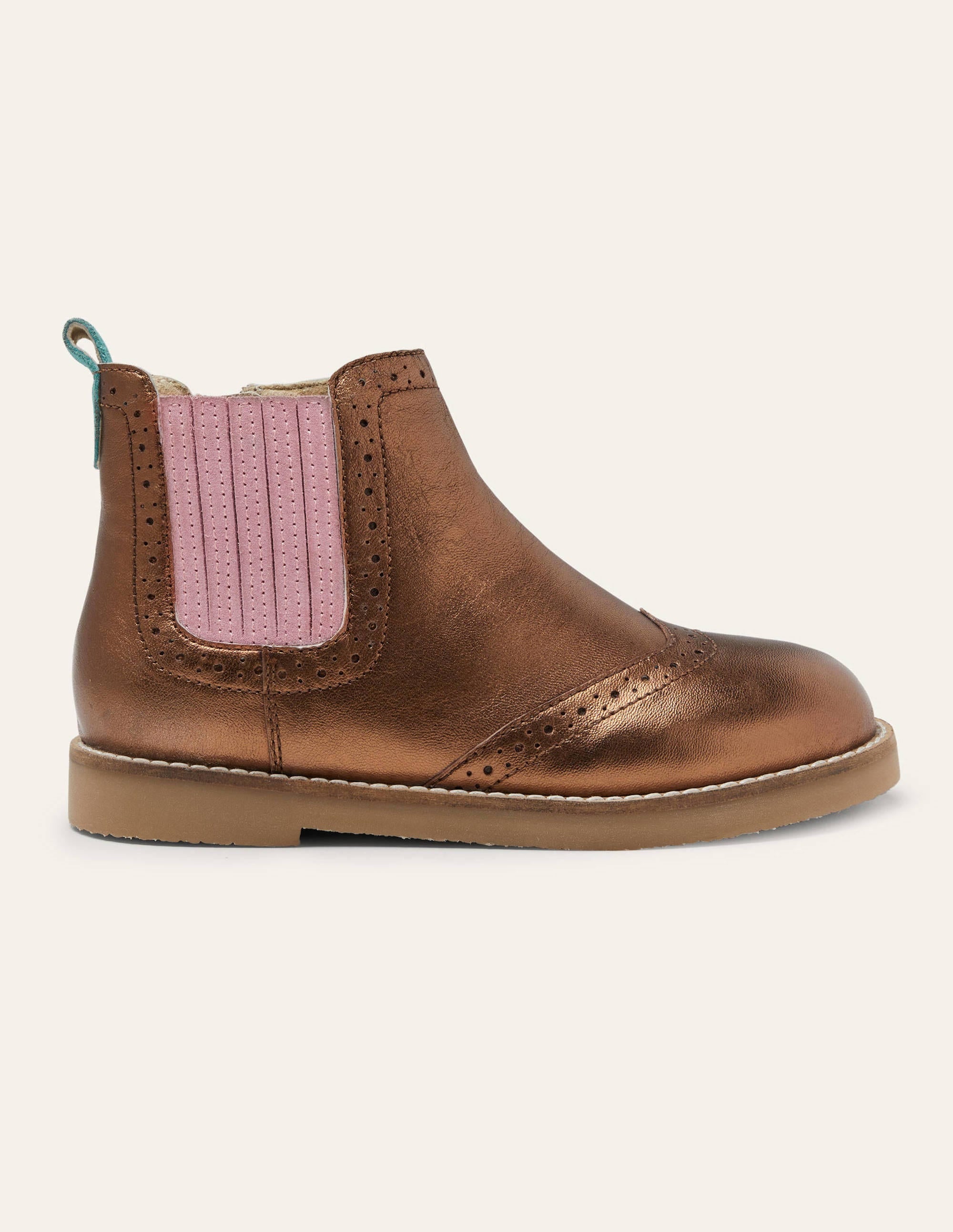Leather Chelsea Boots-Bronze Metallic - Image 2