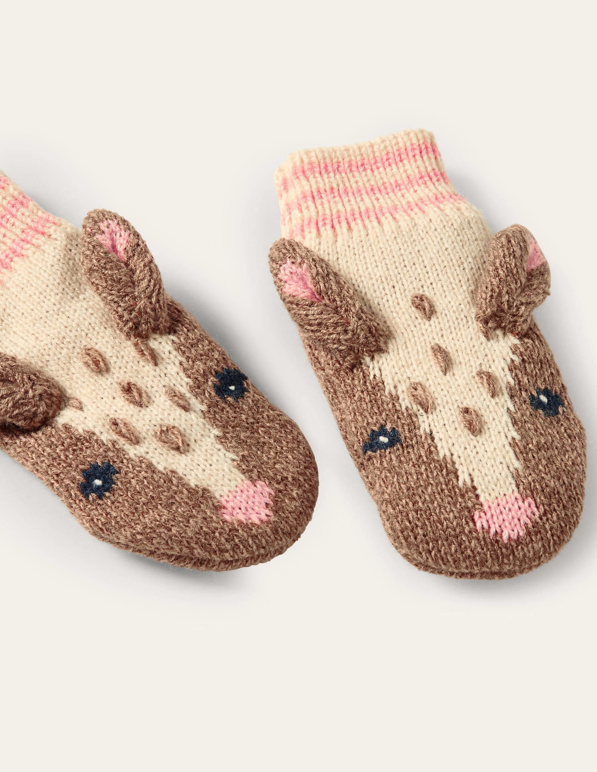 Novelty Deer Mittens-Mouse Brown - Image 2