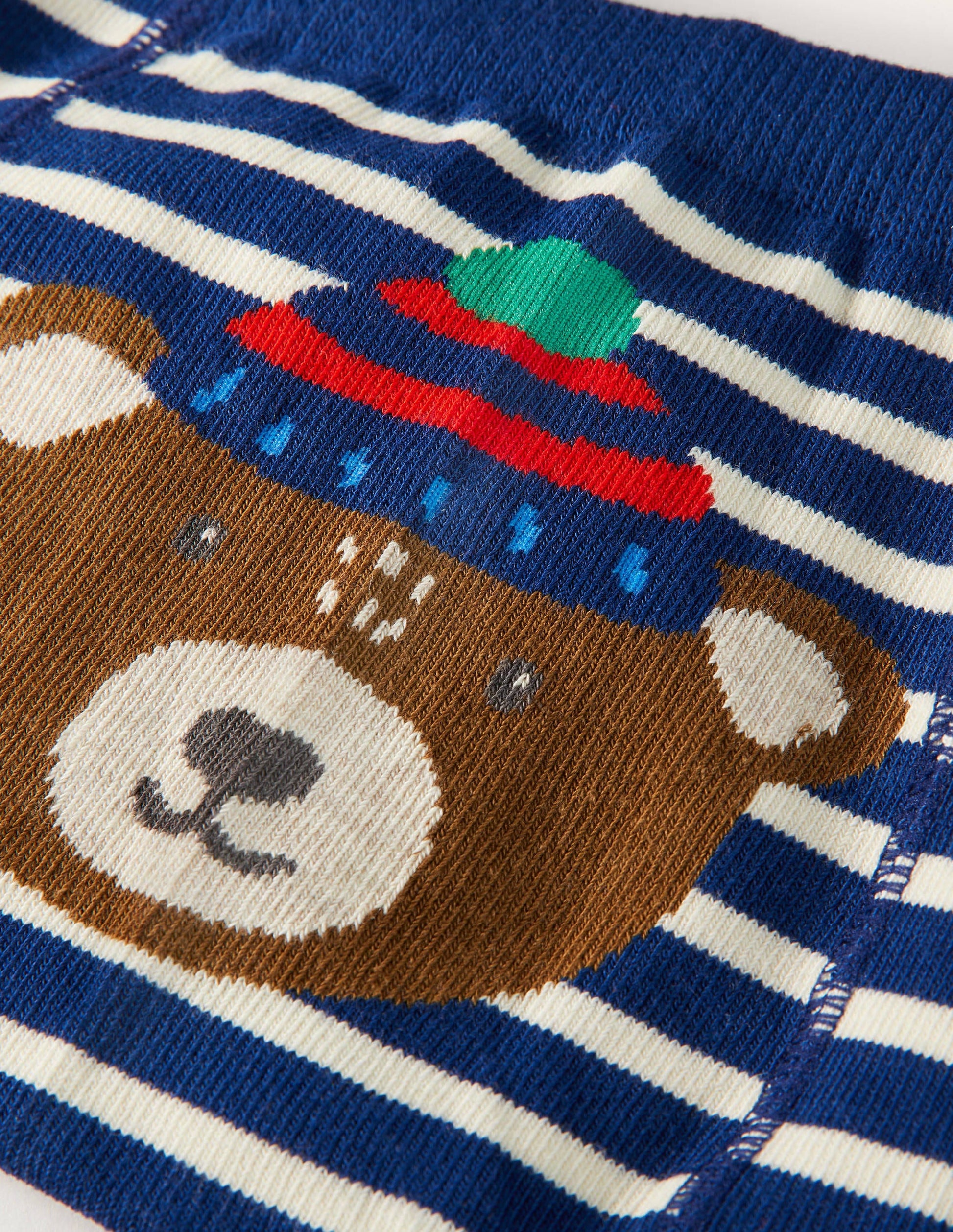 Knitted Leggings-College Navy Bear-2
