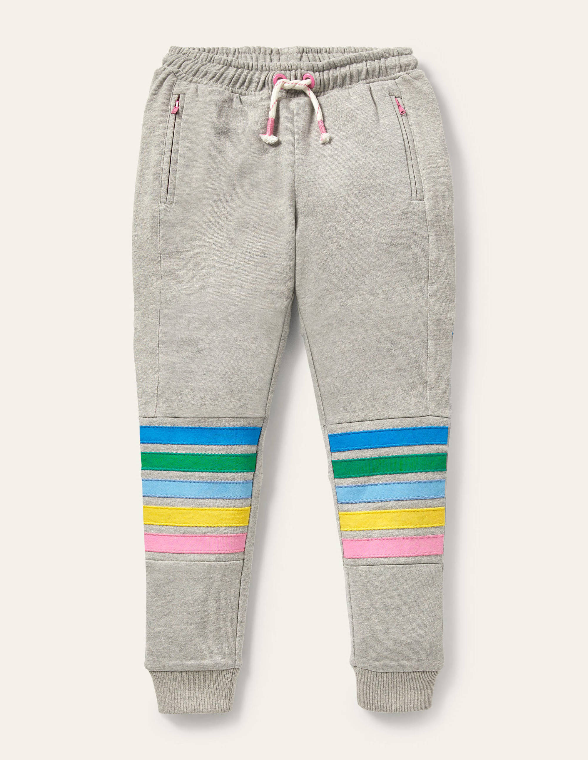 Warrior Knee Sweatpants-Grey Marl Rainbow - Image 1