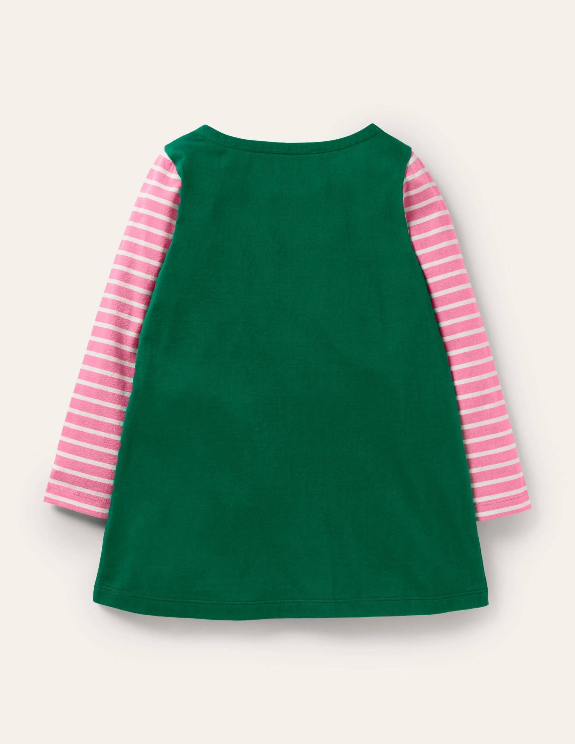 Appliqué Pocket Tunic-Forest Green Fairies-2