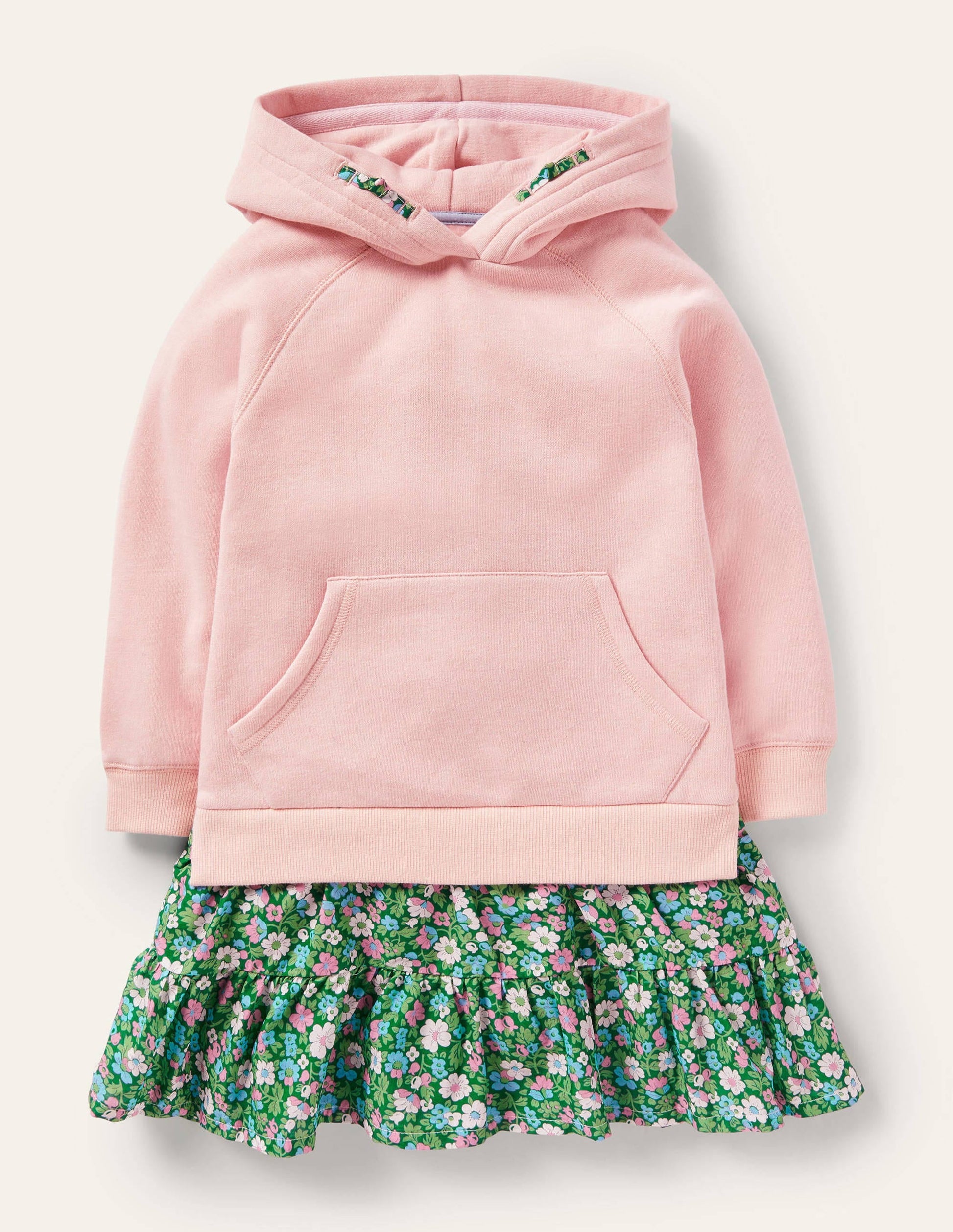 Cosy Hooded Dress-Boto Pink Floral-1