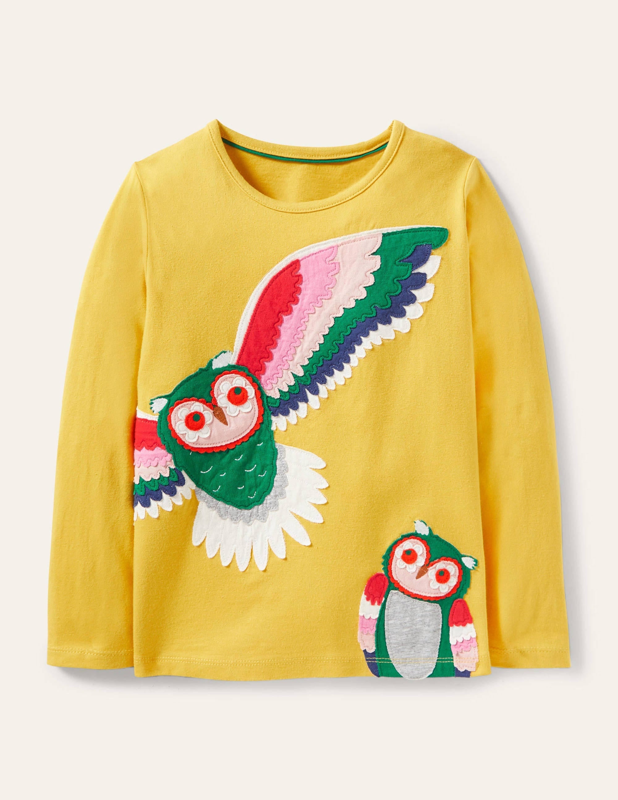 Glow-in-the-dark Scene T-shirt-Honeycomb Yellow Owls - Image 1