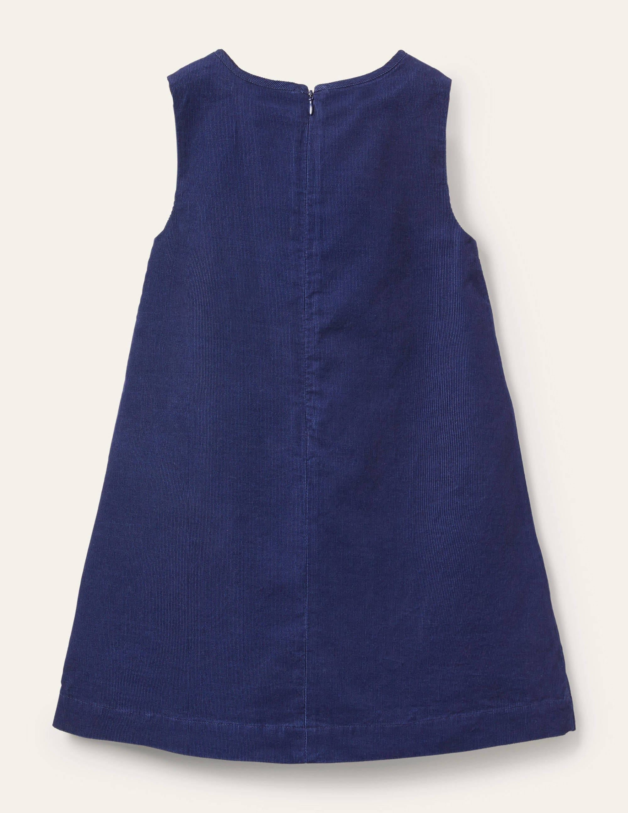 Cord Appliqué Pinafore Dress-College Navy Mice - Image 2