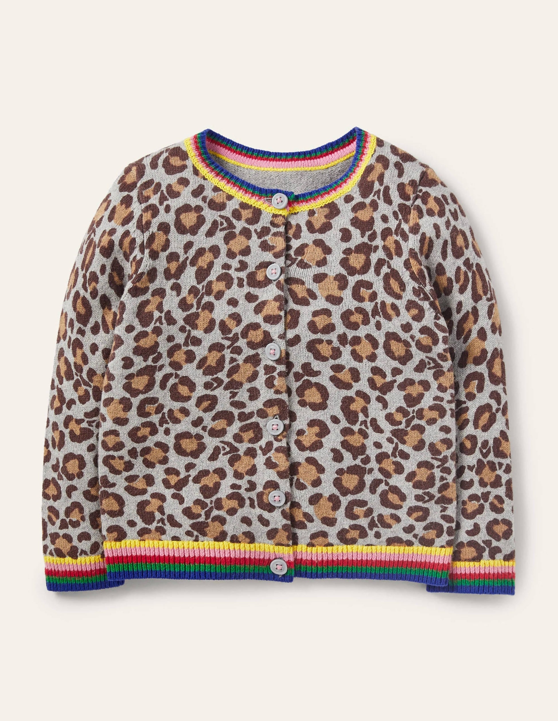 Fun Cardigan-Multi Rainbow Leopard-1