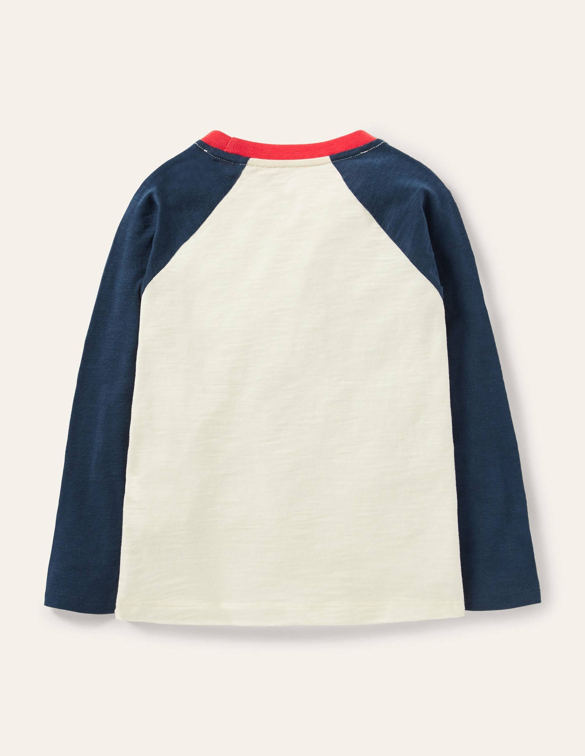 Textured Raglan T-shirt-Ivory Small But Brave - Image 2