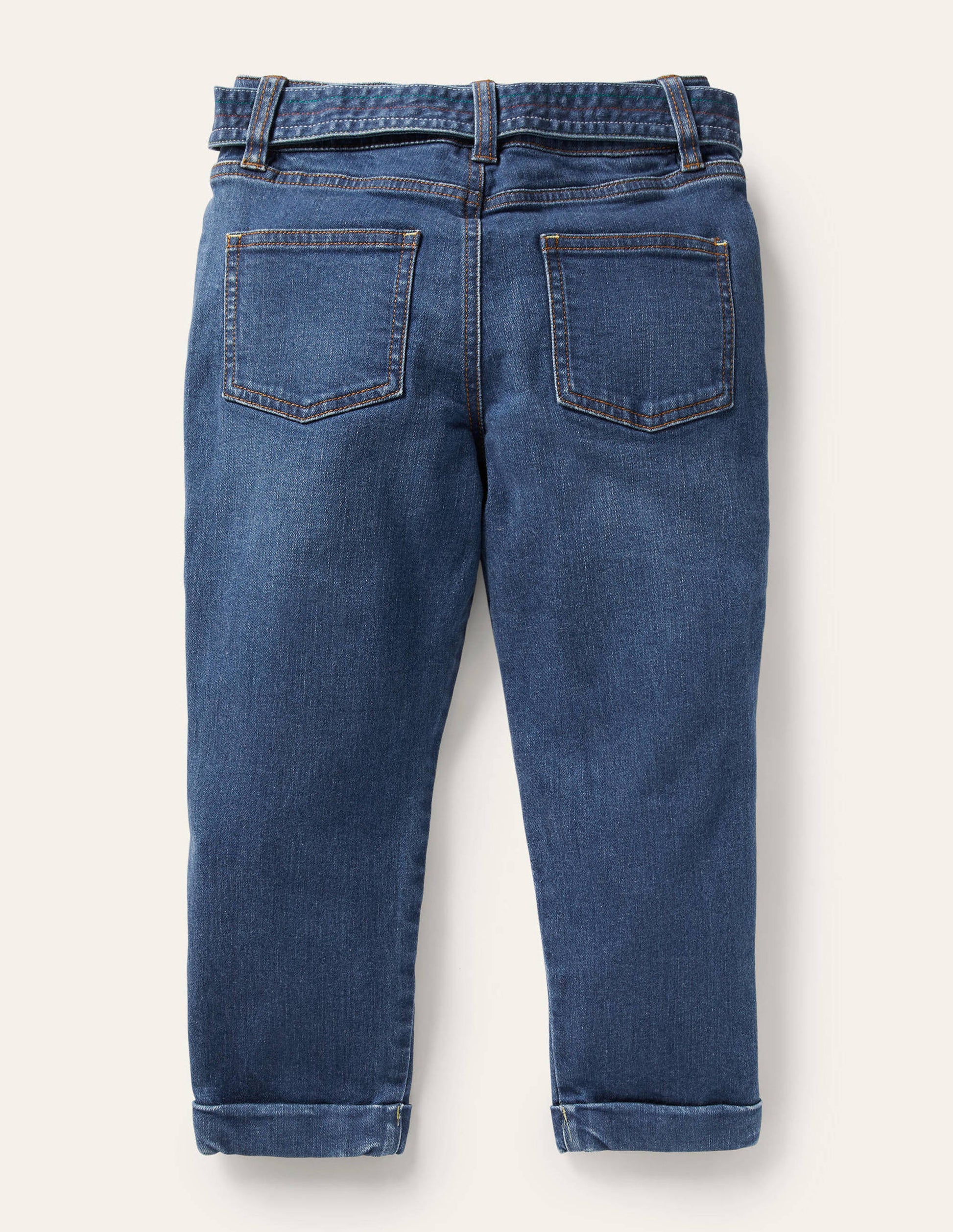 Mini-me Rainbow Tie Waist Jean-Mid Vintage Denim-2