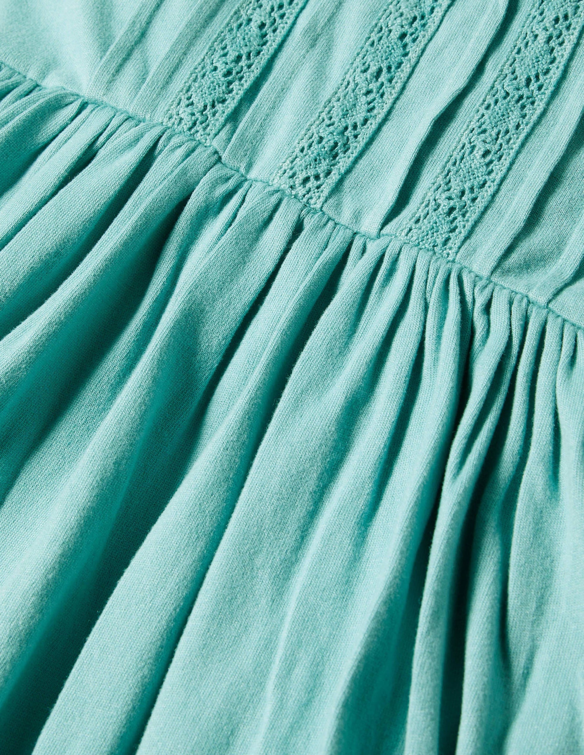 Broderie Collar Jersey Dress-Brook Blue-3