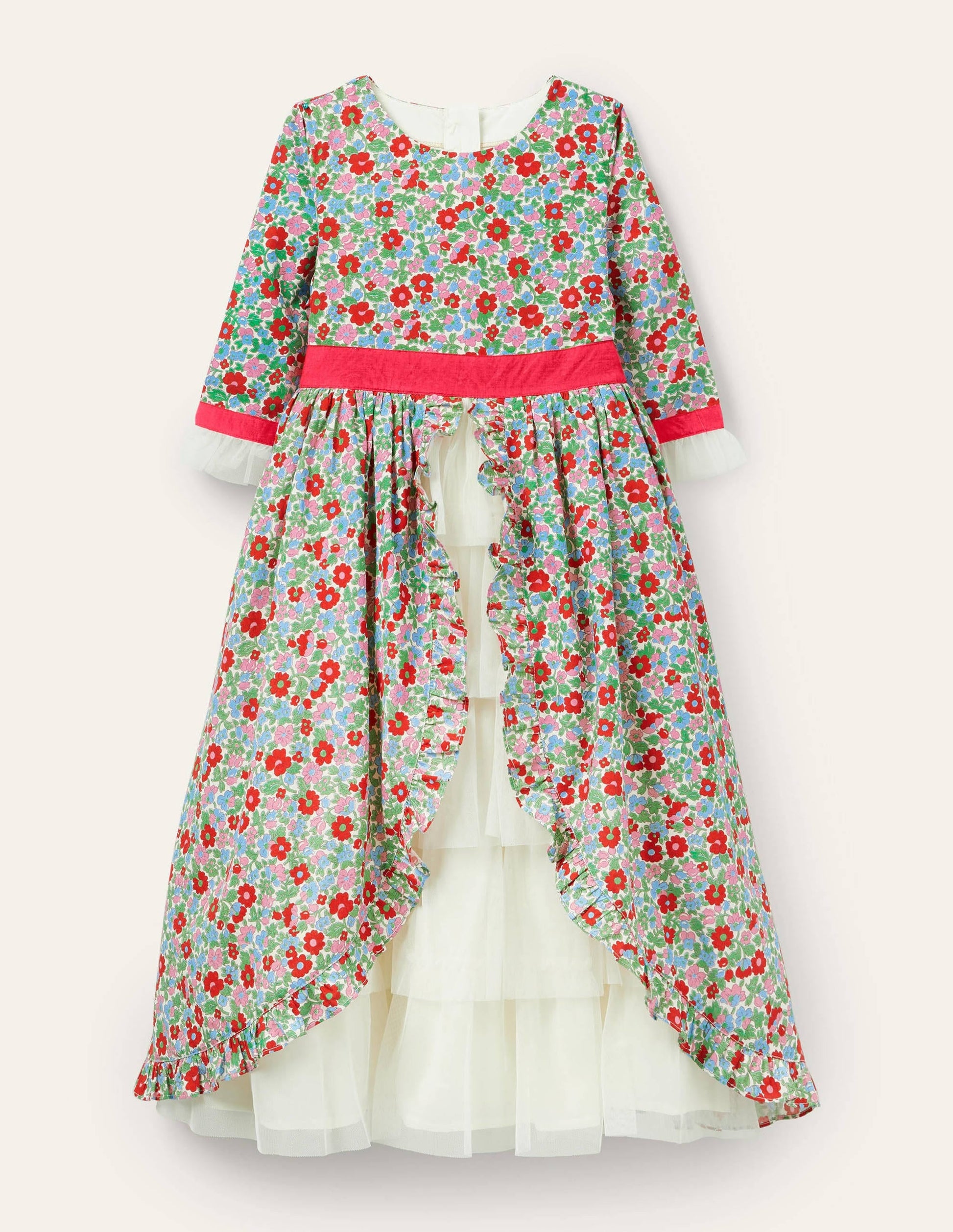 Floral Tiered Dress-Multi Vintage Bloom-1