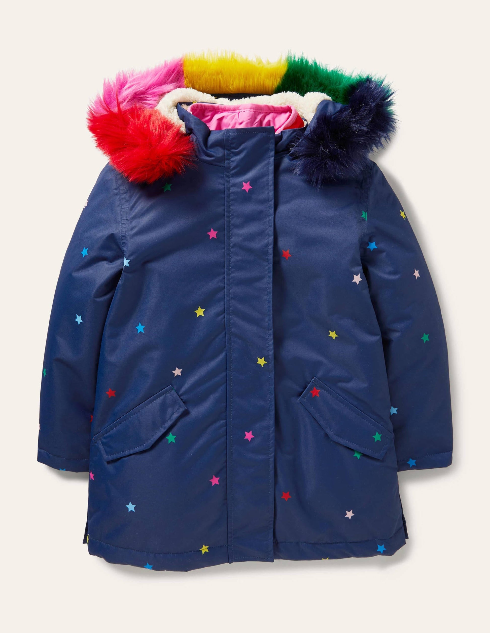Waterproof 4-in-1 Parka-Navy Multi Stars-1