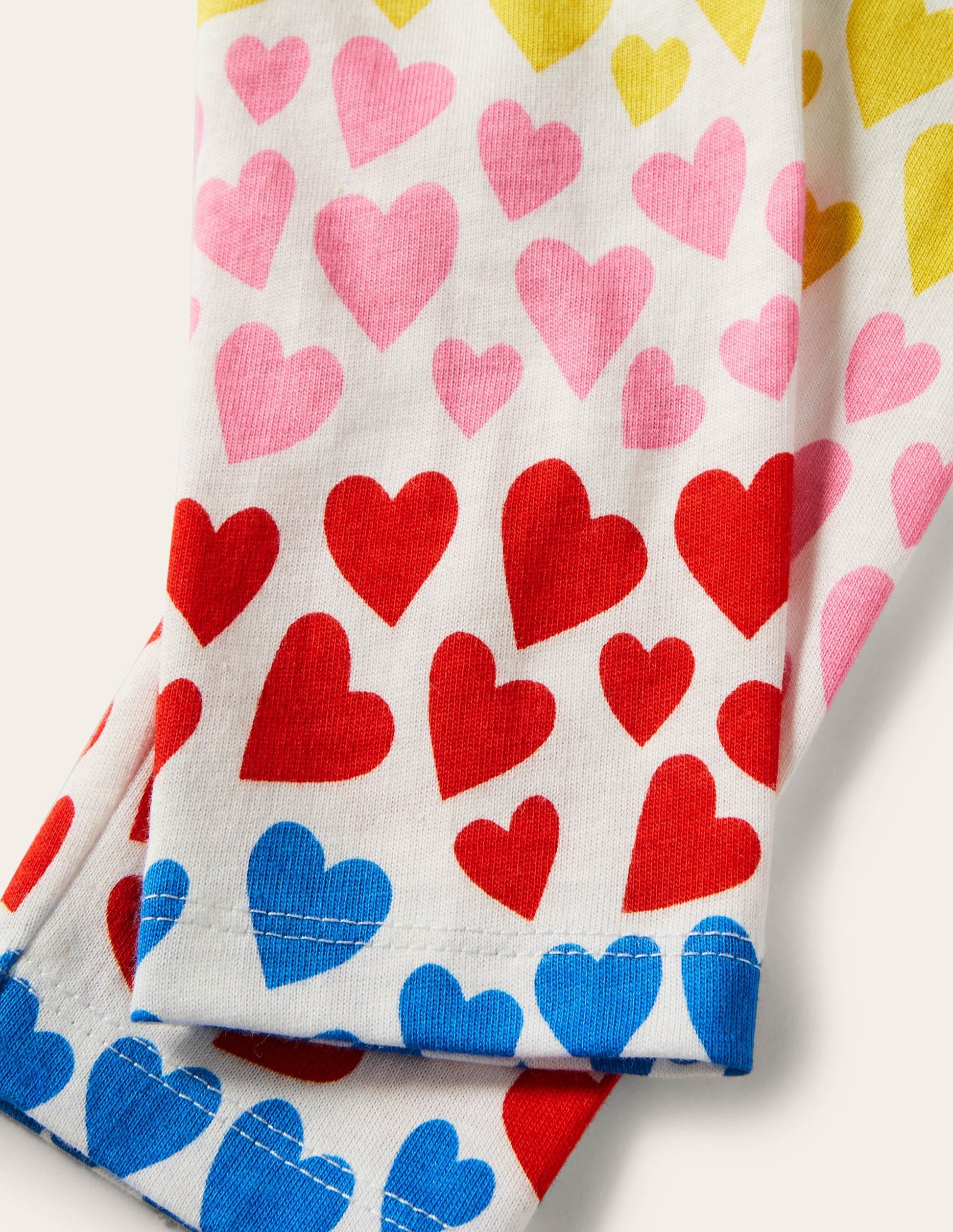 Fun Leggings-Multi Rainbow Hearts-3