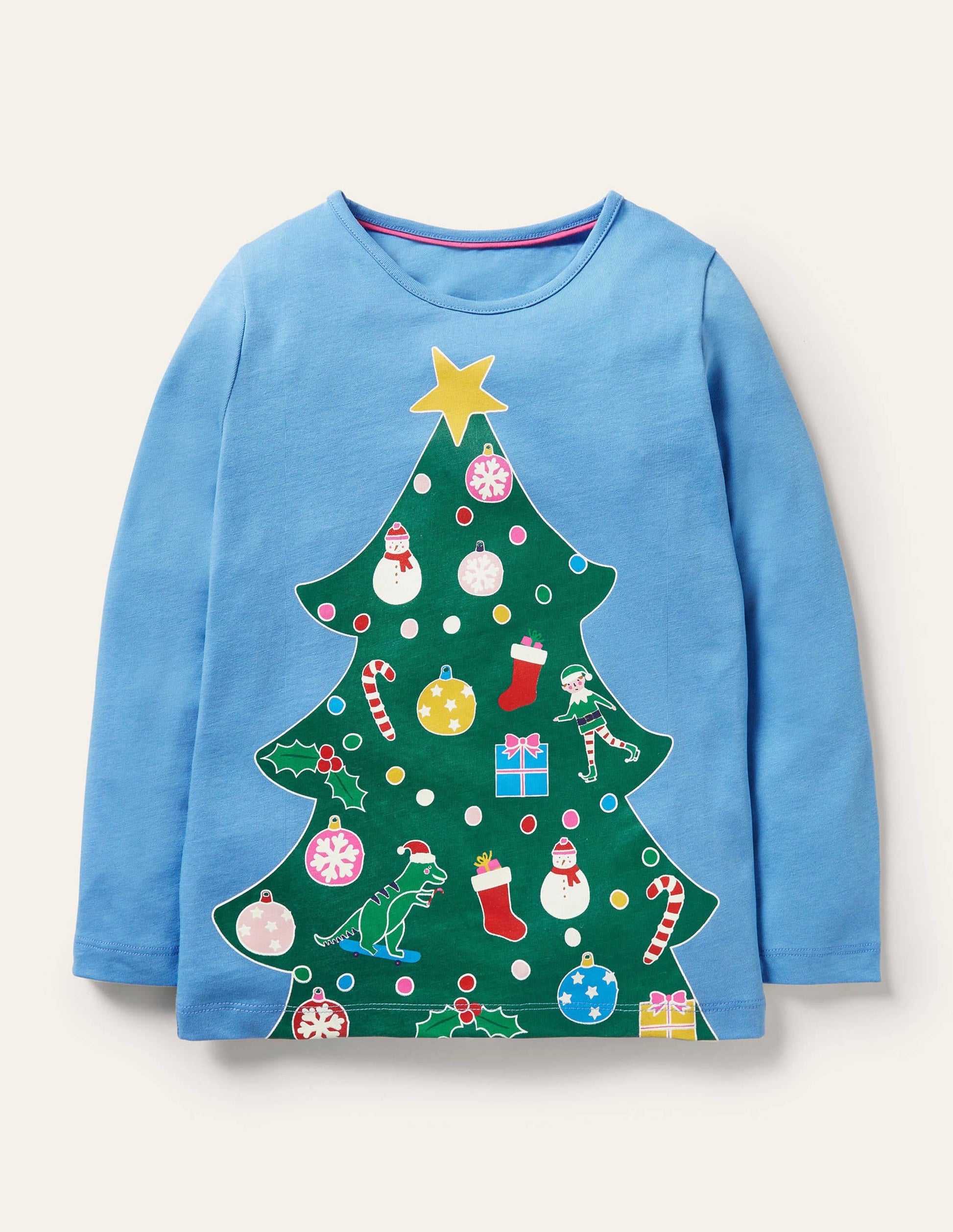 Glow-in-the-dark Logo T-shirt-Bluebell Blue Christmas Tree-1