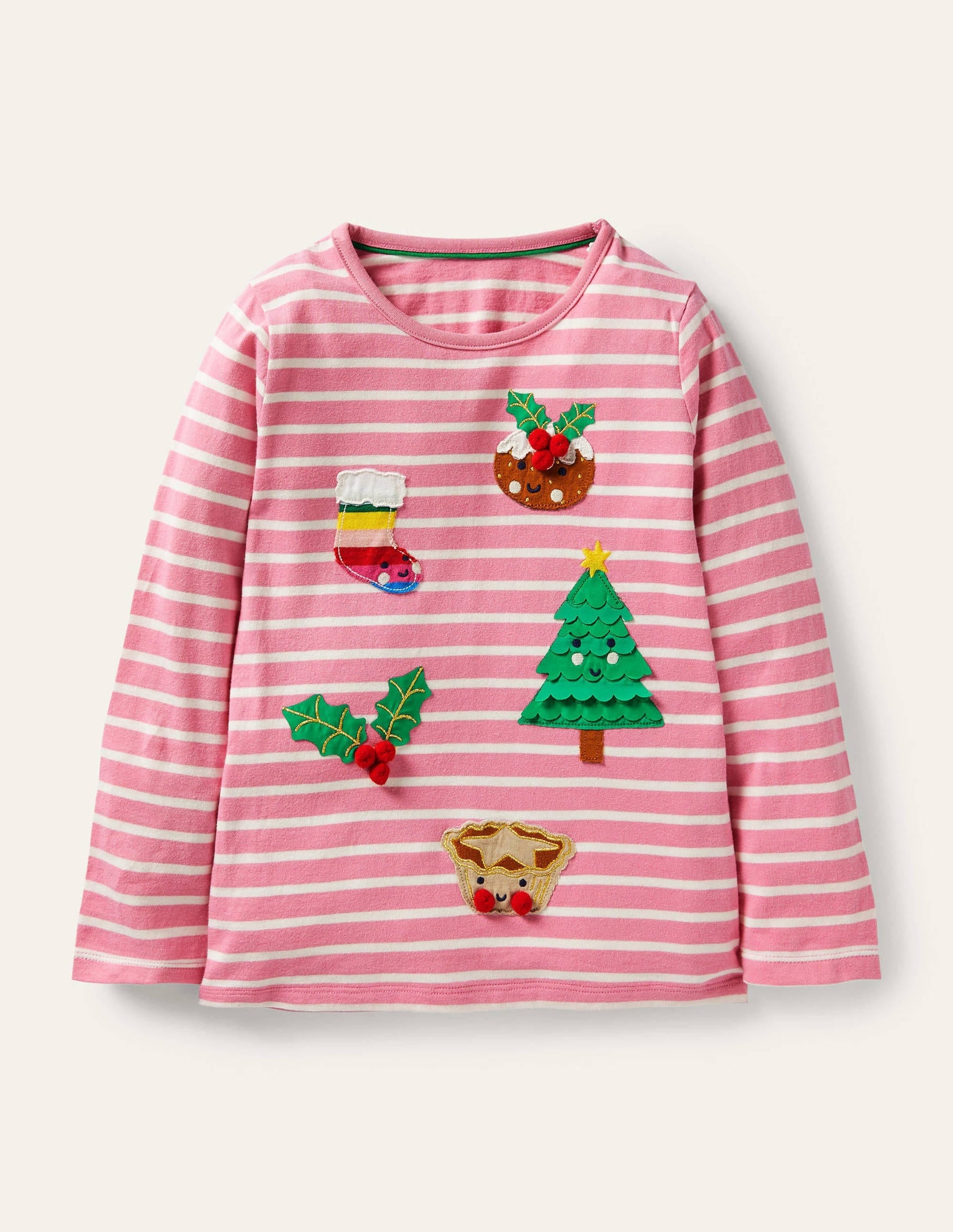 3D Appliqué Breton-Petal Pink/ Ivory Festive-1