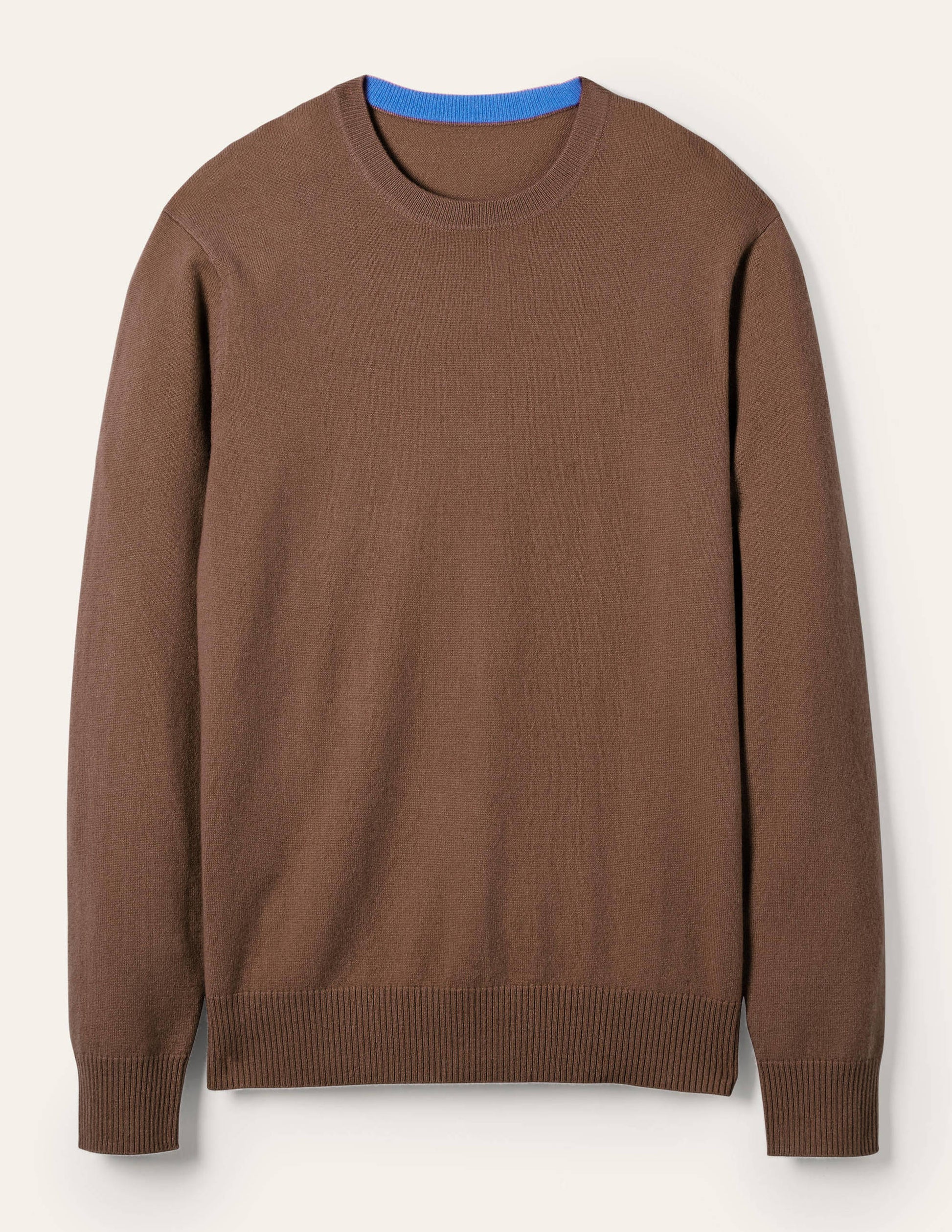 Cashmere Crew Neck Jumper-Cacao-5