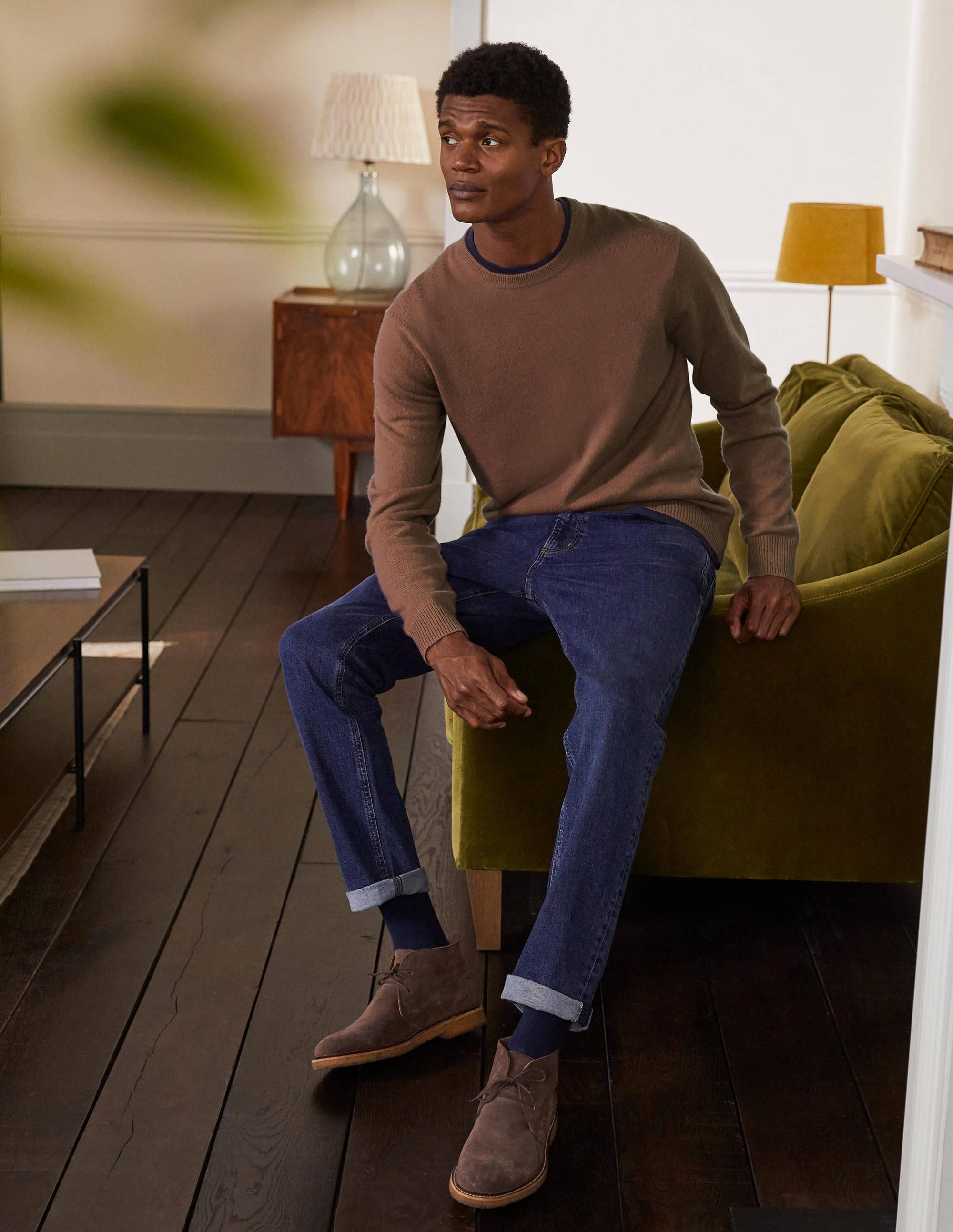 Cashmere Crew Neck Jumper-Cacao - Image 4