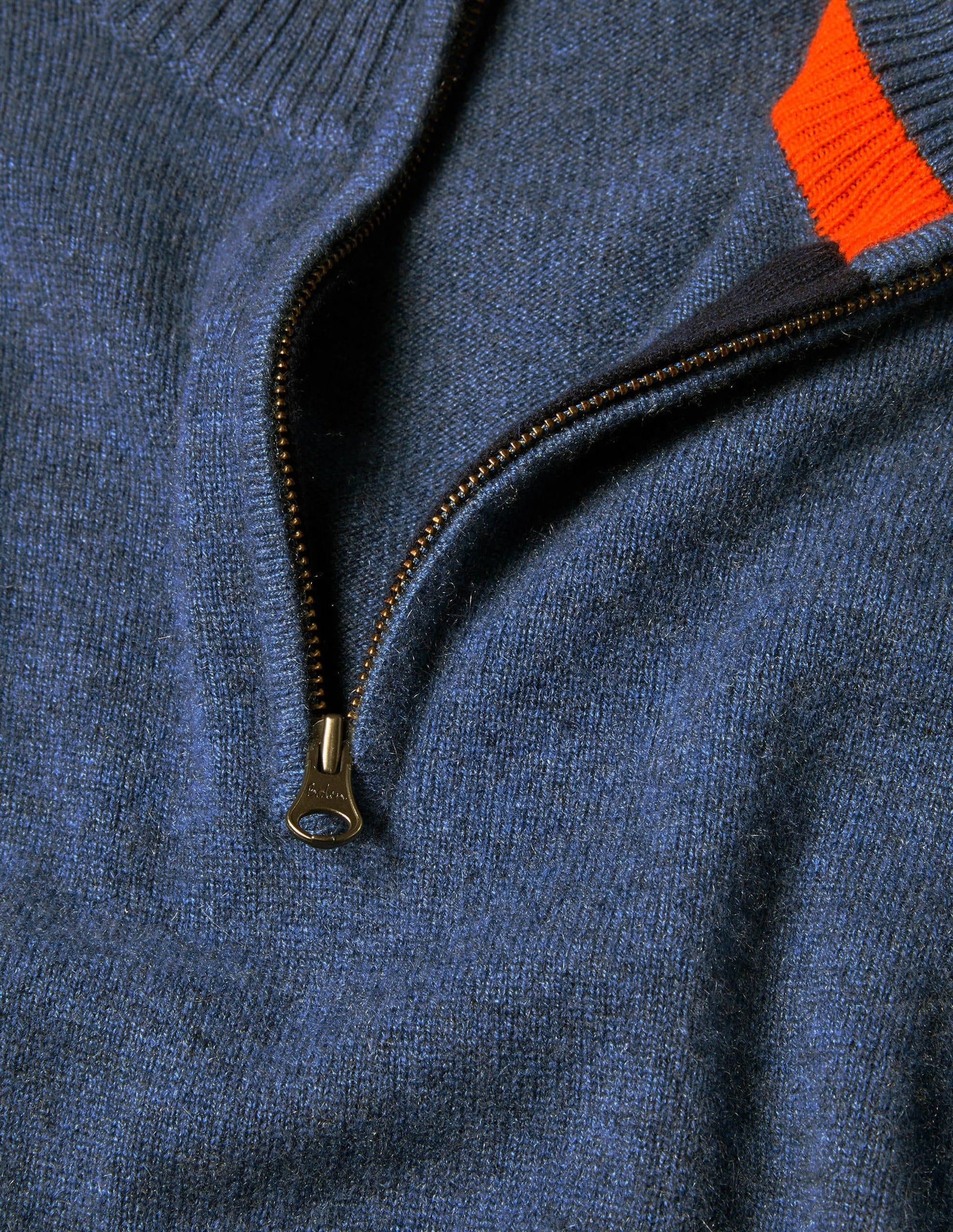 Cashmere Half-Zip Jumper-Blue Ribbon-6