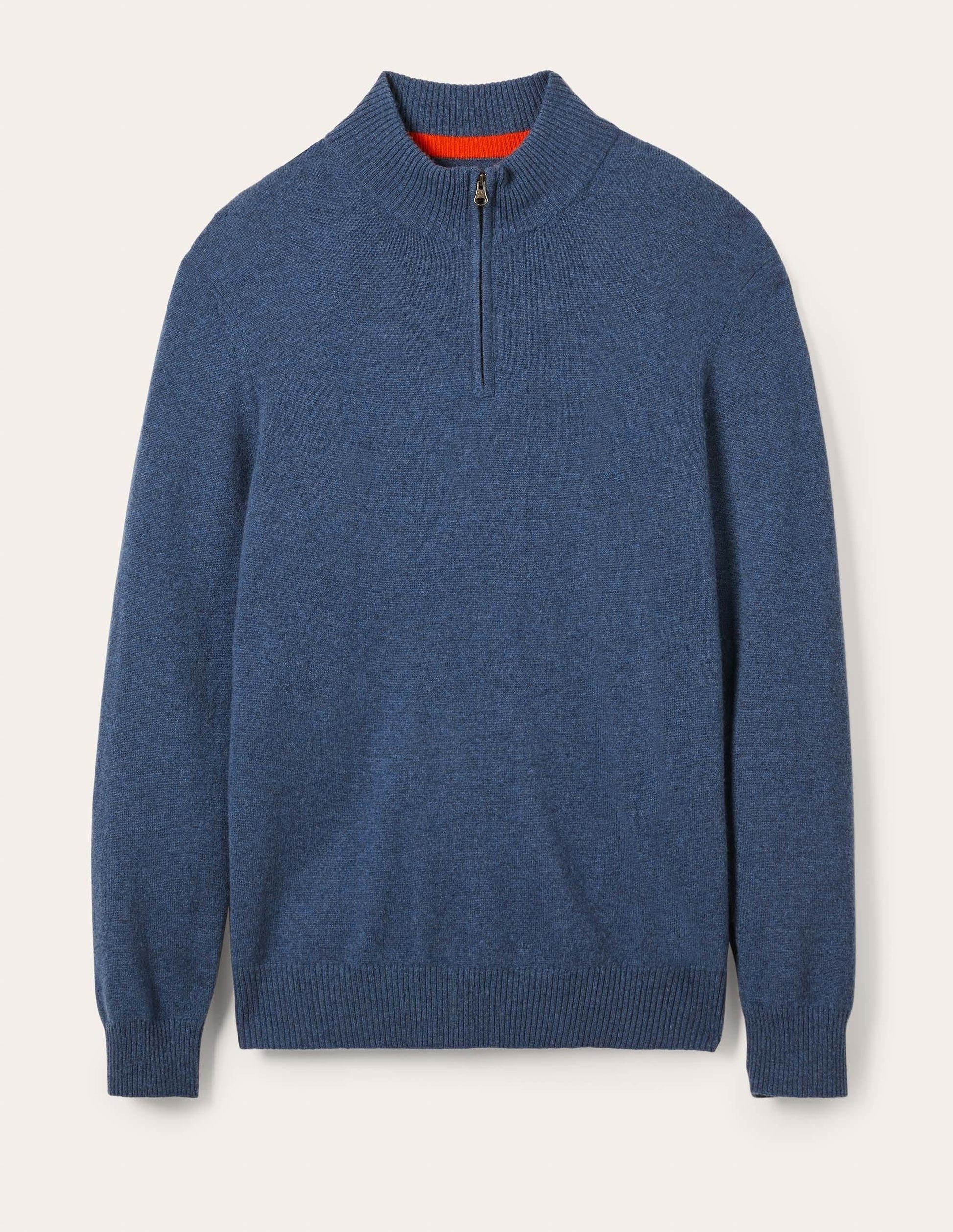 Cashmere Half-Zip Jumper-Blue Ribbon-7