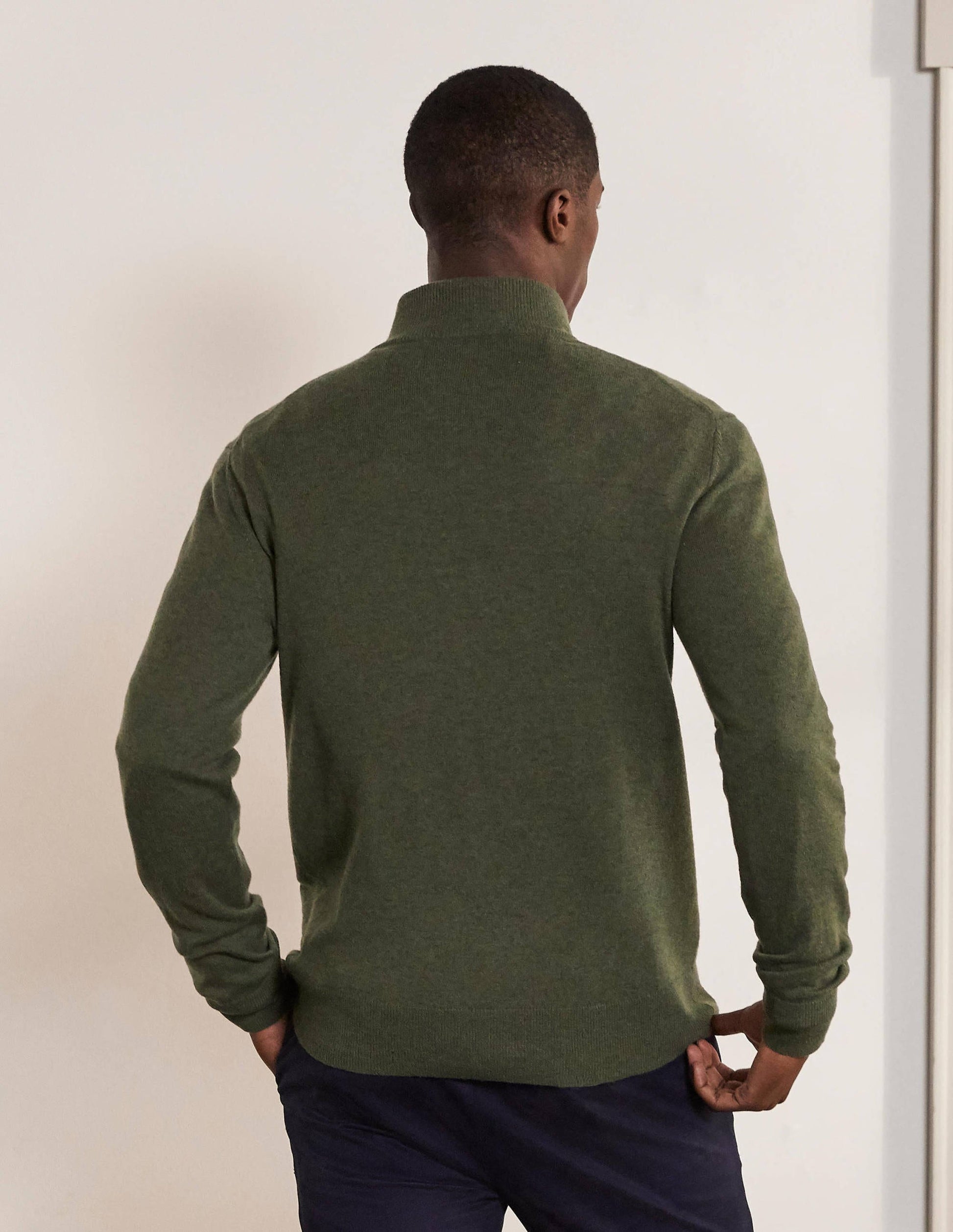 Lambswool Half-Zip-Grassland Green-3