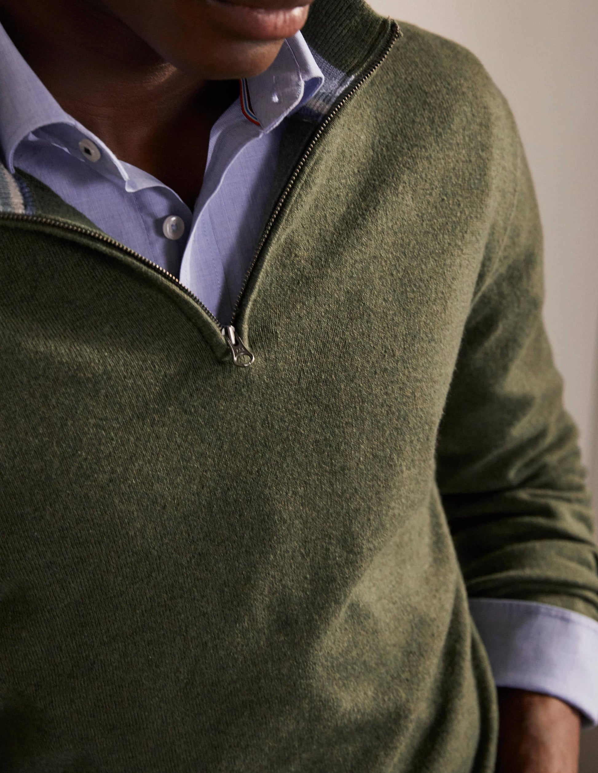 Lambswool Half-Zip-Grassland Green-4