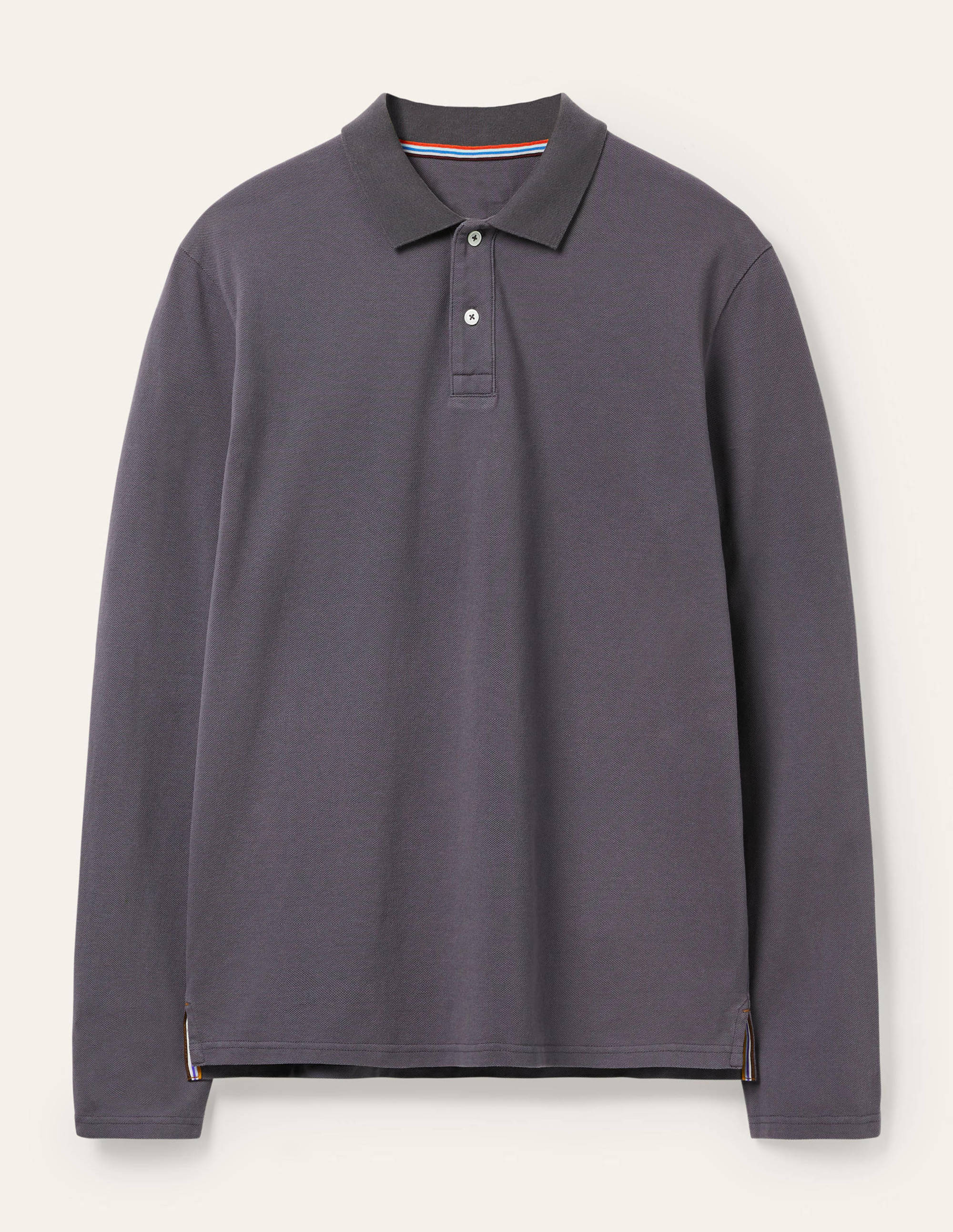Long Sleeve Piqué Polo-London Grey - Image 5