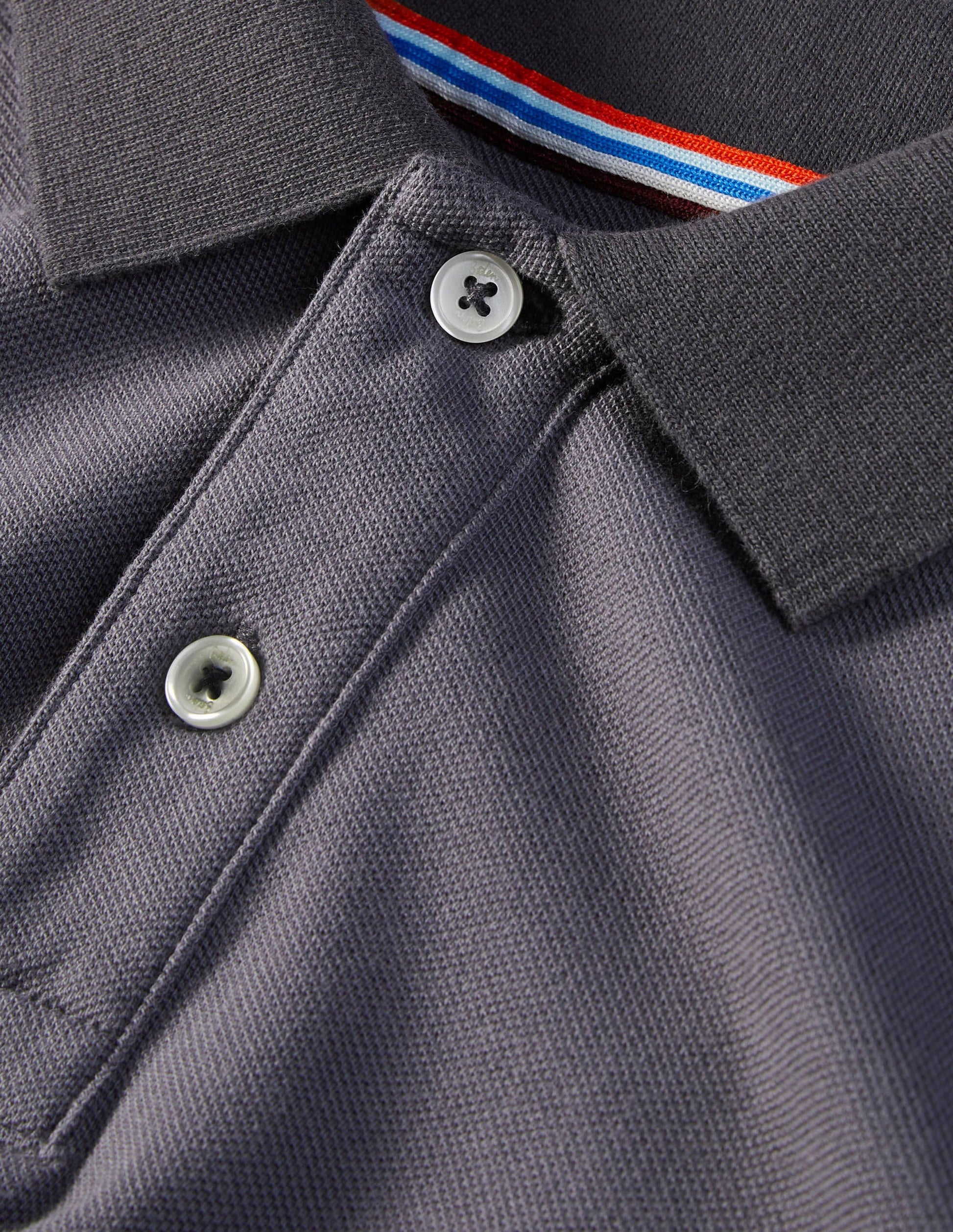Long Sleeve Piqué Polo-London Grey-6